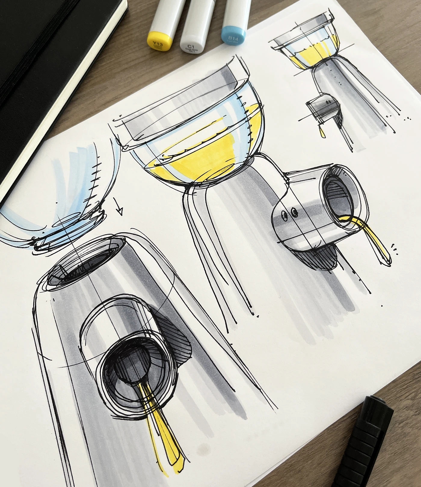 Hand drawn，sketch，industrial design，product design，