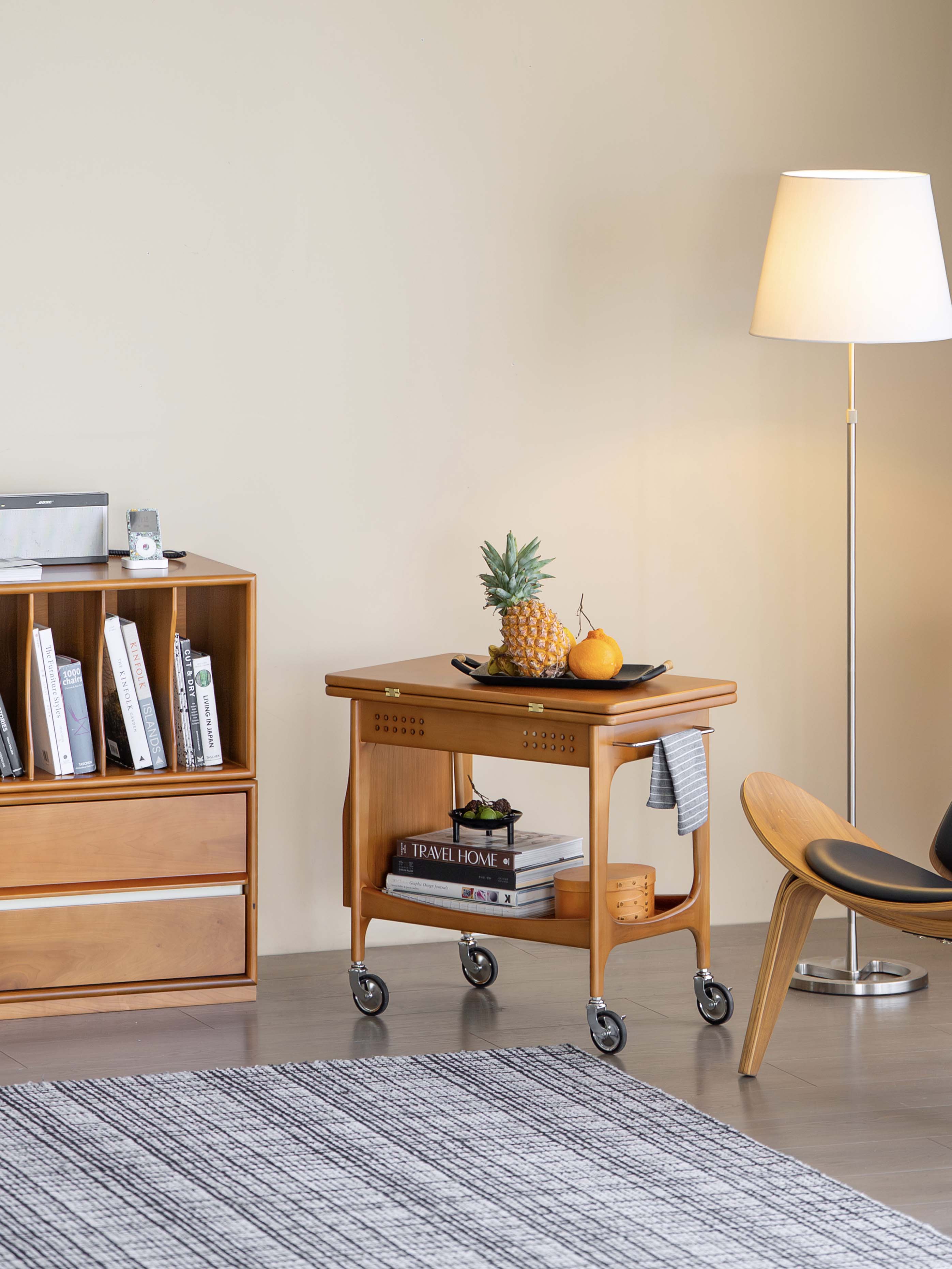 Original design，Black walnut furniture，medieval furniture，Solid wood furniture，Residential Furniture，furniture design ，Trolley，