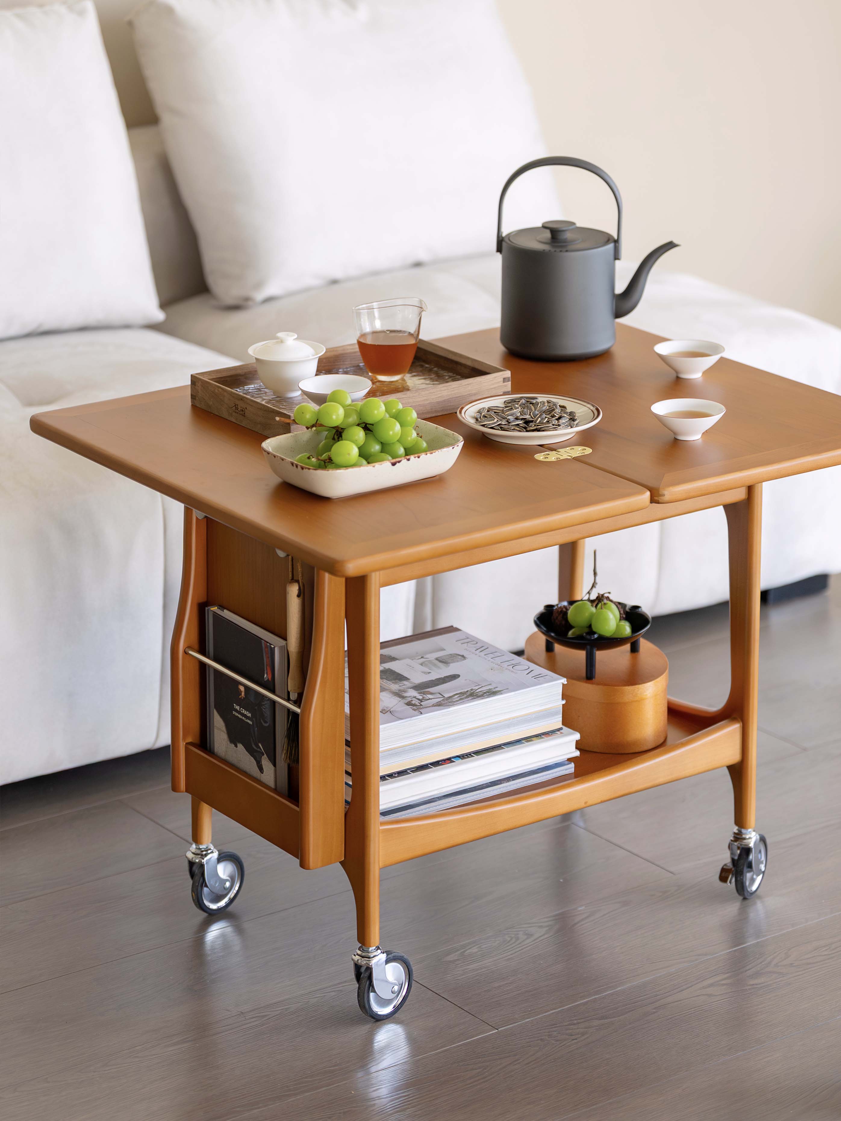 Original design，Black walnut furniture，medieval furniture，Solid wood furniture，Residential Furniture，furniture design ，Trolley，