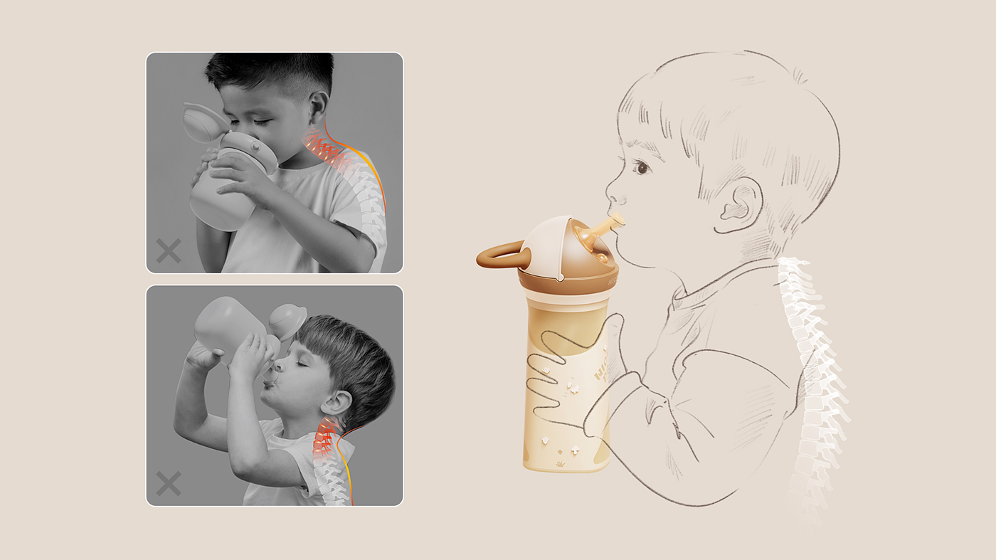 Children's water cup，product design，Cup design，