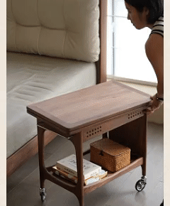 Original design，Black walnut furniture，medieval furniture，Solid wood furniture，Residential Furniture，furniture design ，Trolley，