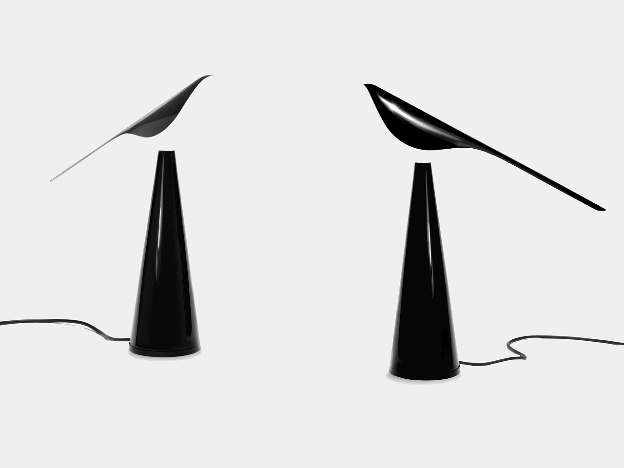 Bird shaped lamp，TICK，LED light，Acrylic，Metal base，