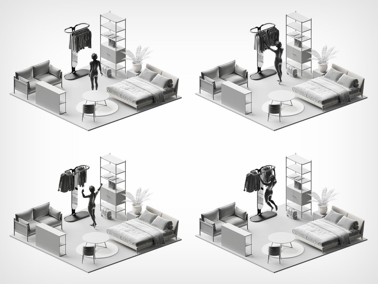 Minimalist Tie Rod，Fitness Rack，Multifunctional design，samsung，Steel base plate，
