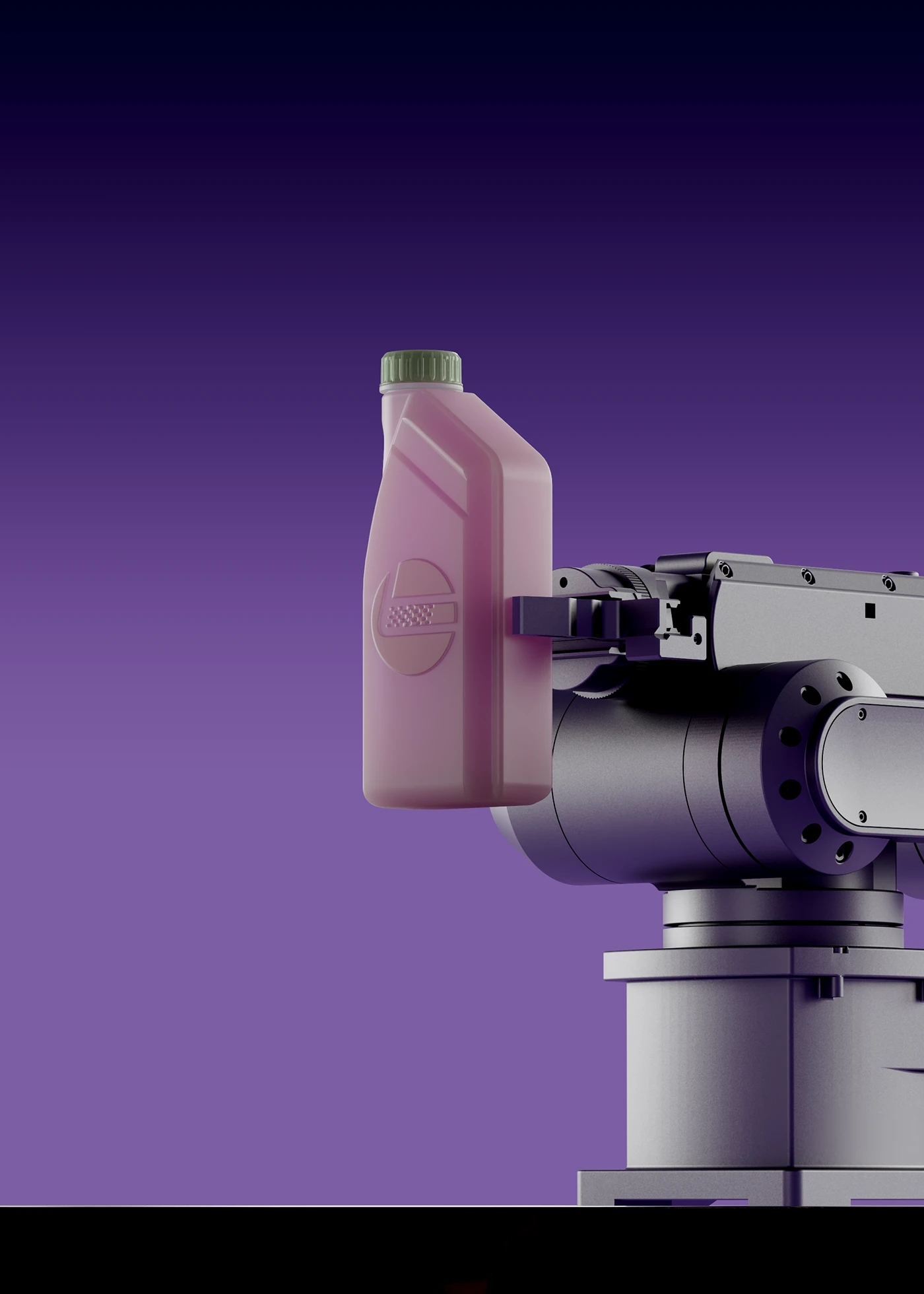 packing design，cgi，Style construction，Engine oil bottle，