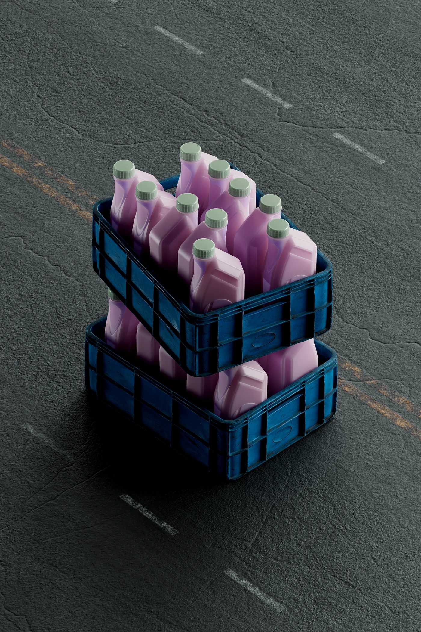 packing design，cgi，Style construction，Engine oil bottle，