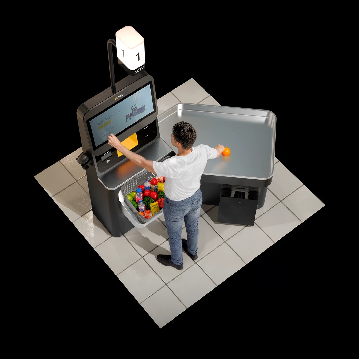 Digital，Electronic equipment，E-mart，self-checkout system，