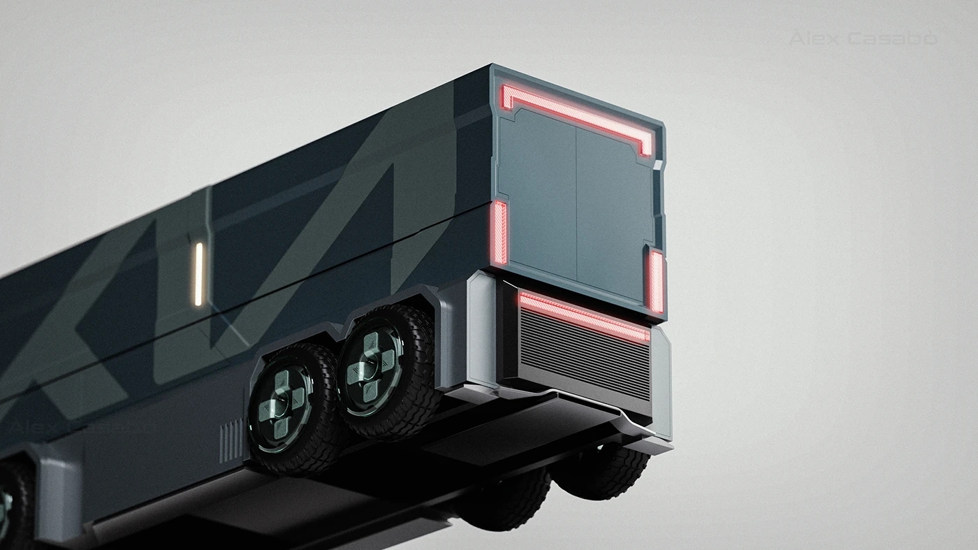 Super，Freight truck，conceptual design，vehicle，