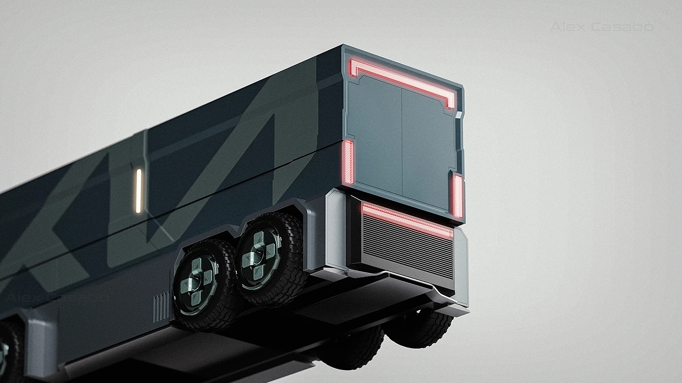 Super，Freight truck，conceptual design，vehicle，