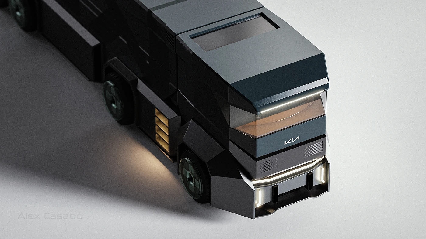 Super，Freight truck，conceptual design，vehicle，