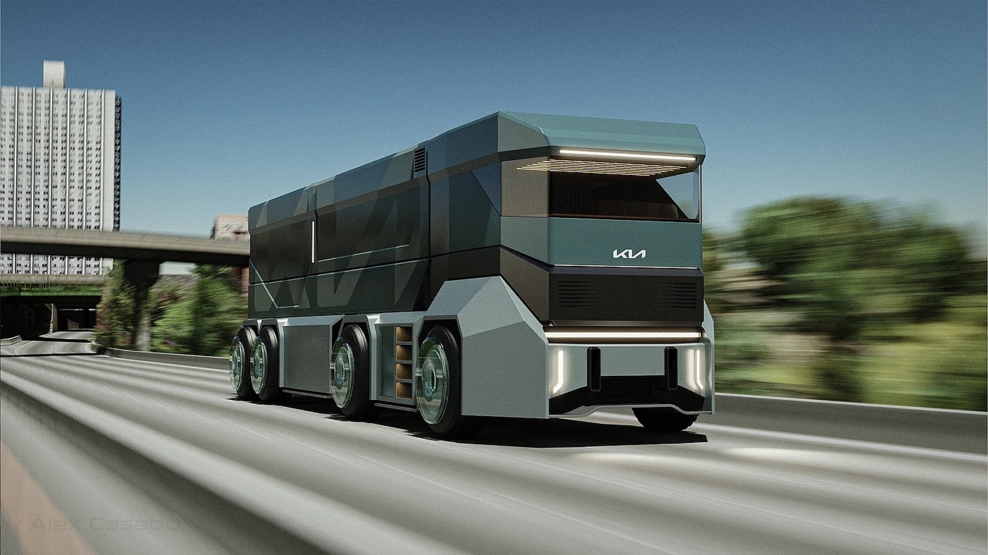 Super，Freight truck，conceptual design，vehicle，