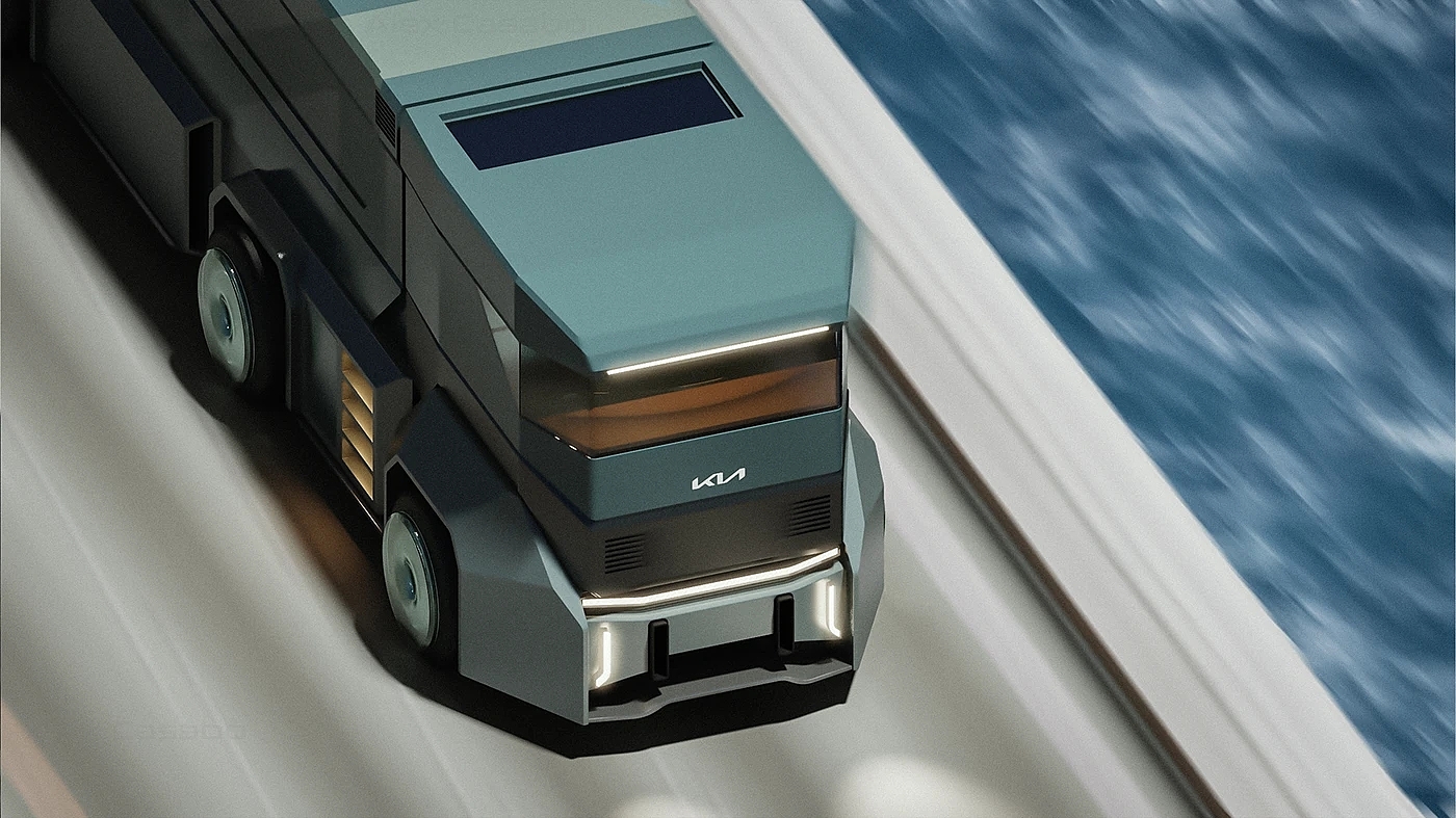 Super，Freight truck，conceptual design，vehicle，