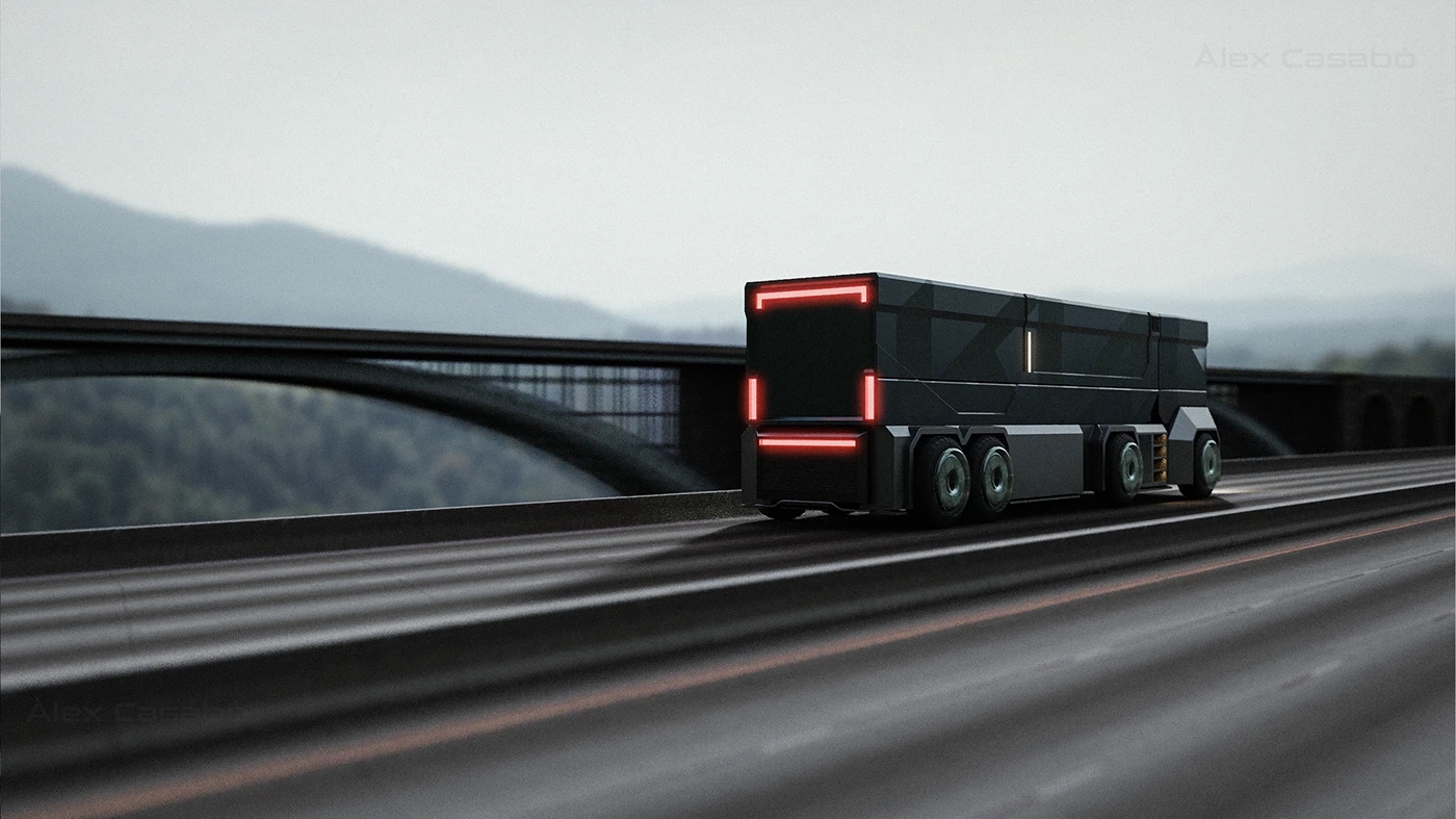 Super，Freight truck，conceptual design，vehicle，