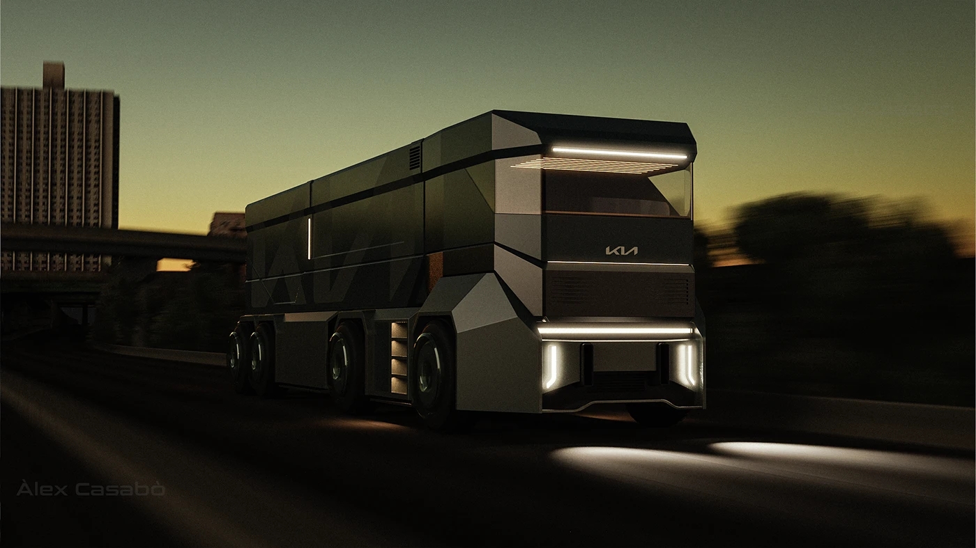 Super，Freight truck，conceptual design，vehicle，