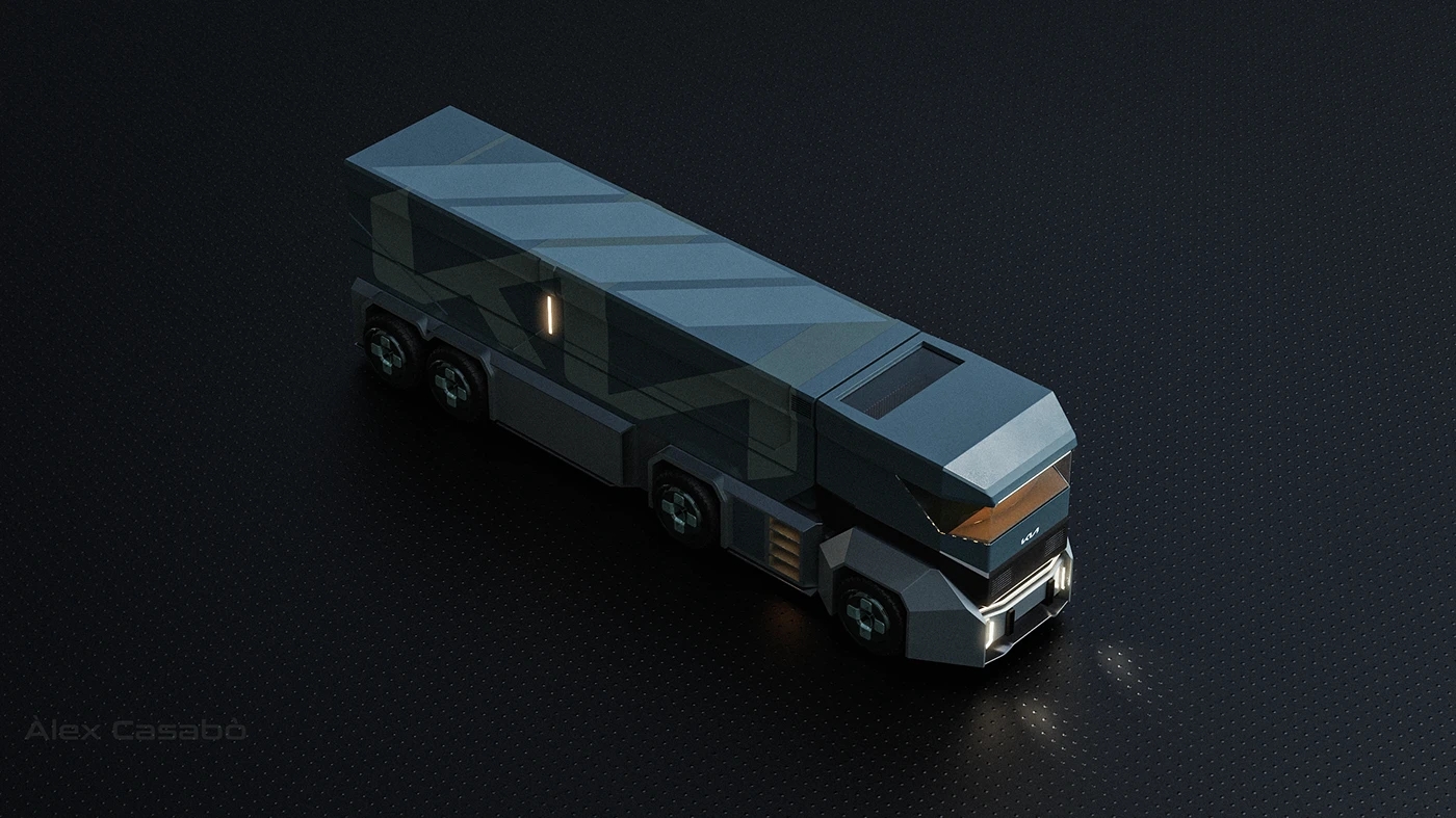 Super，Freight truck，conceptual design，vehicle，