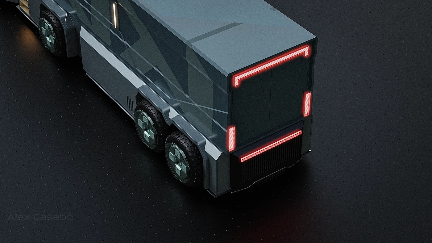 Super，Freight truck，conceptual design，vehicle，
