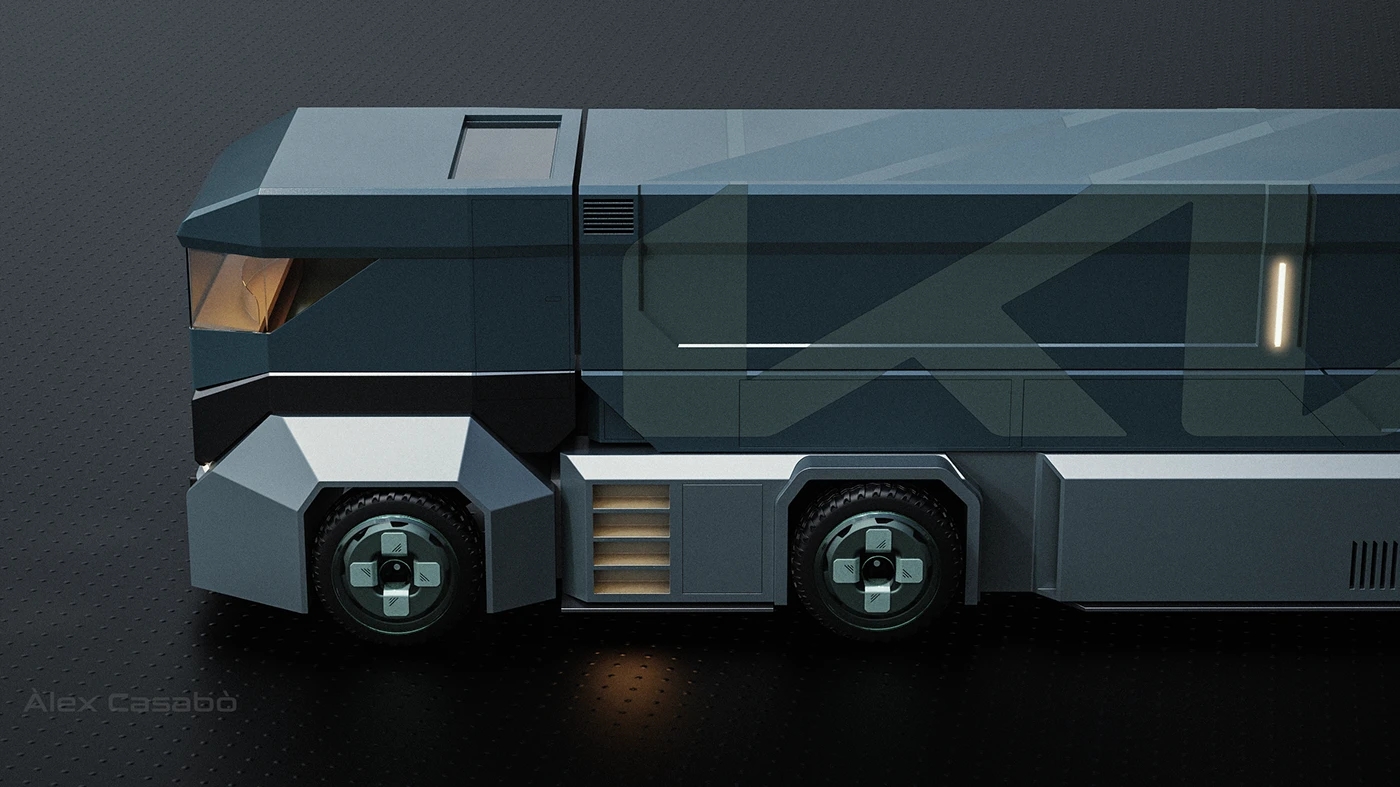 Super，Freight truck，conceptual design，vehicle，