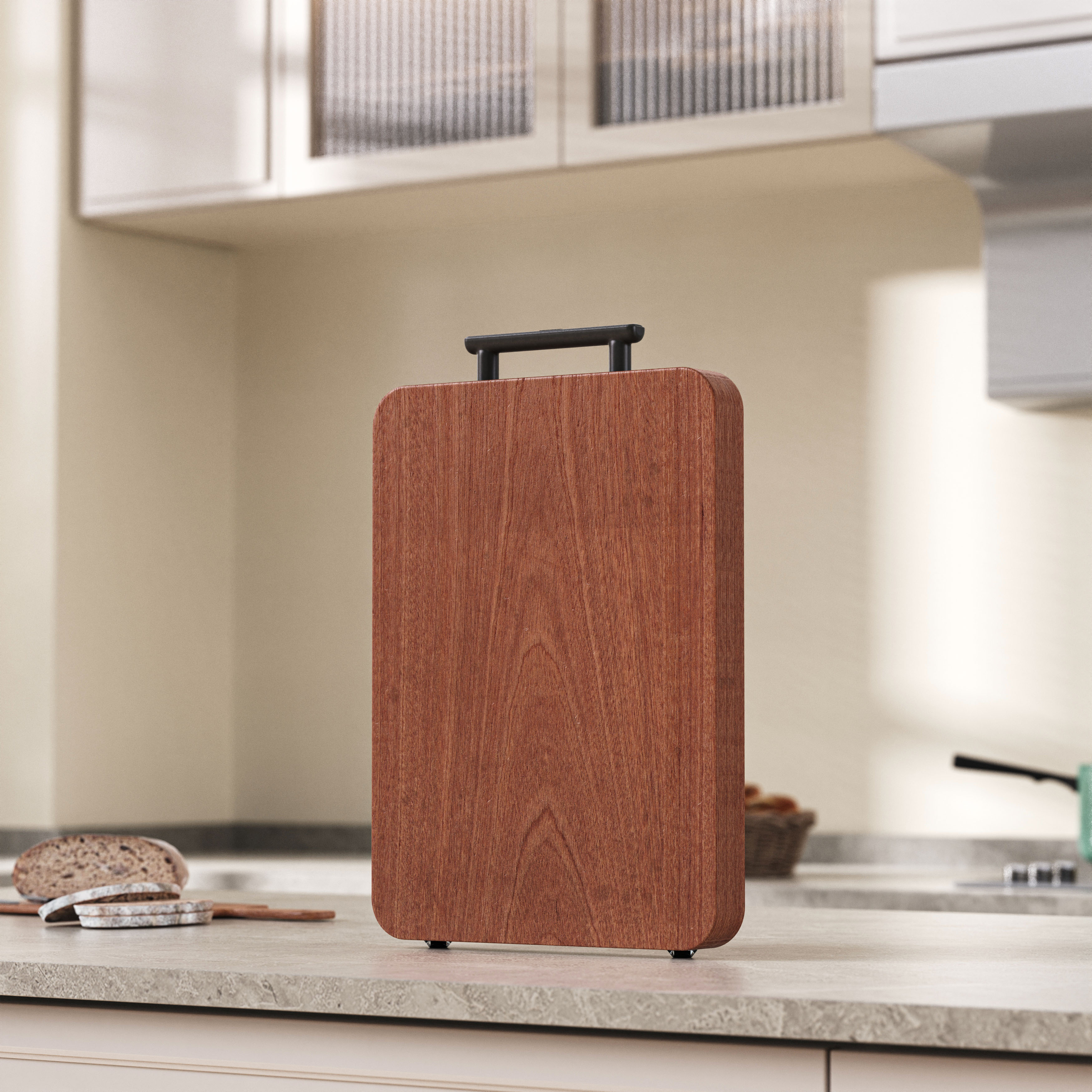 solid wood cutting board，E-commerce rendering，Original design，Kitchen Products，