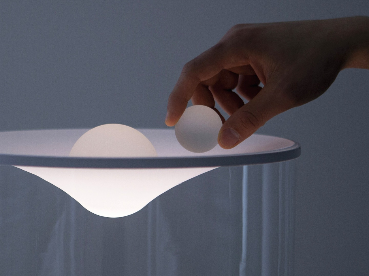 Grammoluce，Light adjustment，Glass lamp，spandex fabric，bowl-shaped structure，