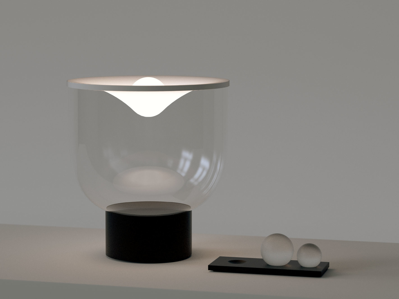 Grammoluce，Light adjustment，Glass lamp，spandex fabric，bowl-shaped structure，