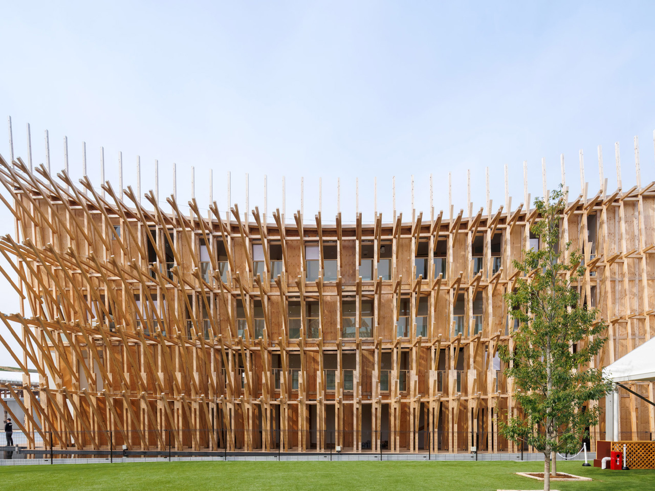 Bahrain Pavilion，2025 Osaka World Expo，ship type design，Traditional craft，Cedar ，
