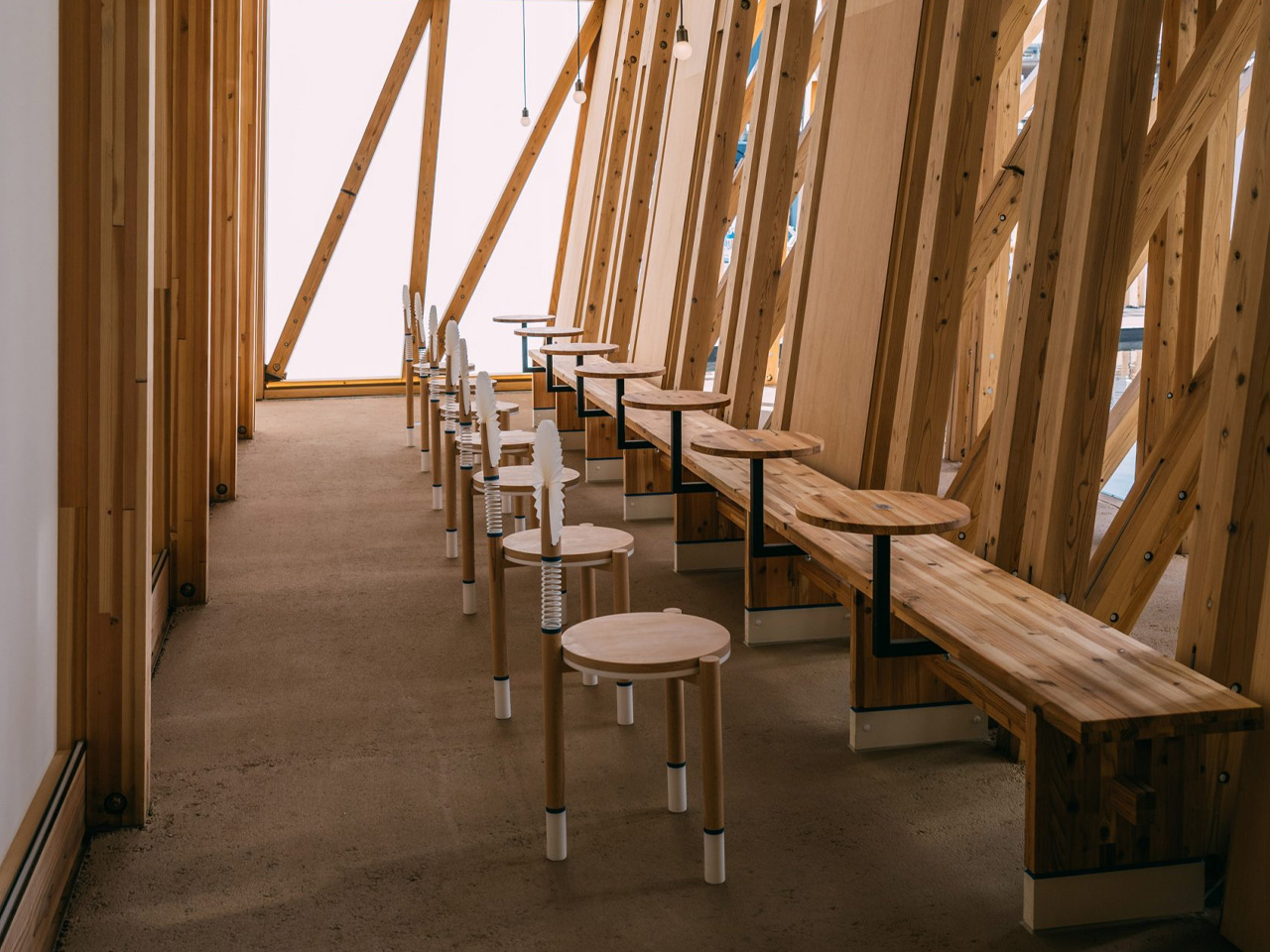 Bahrain Pavilion，2025 Osaka World Expo，ship type design，Traditional craft，Cedar ，