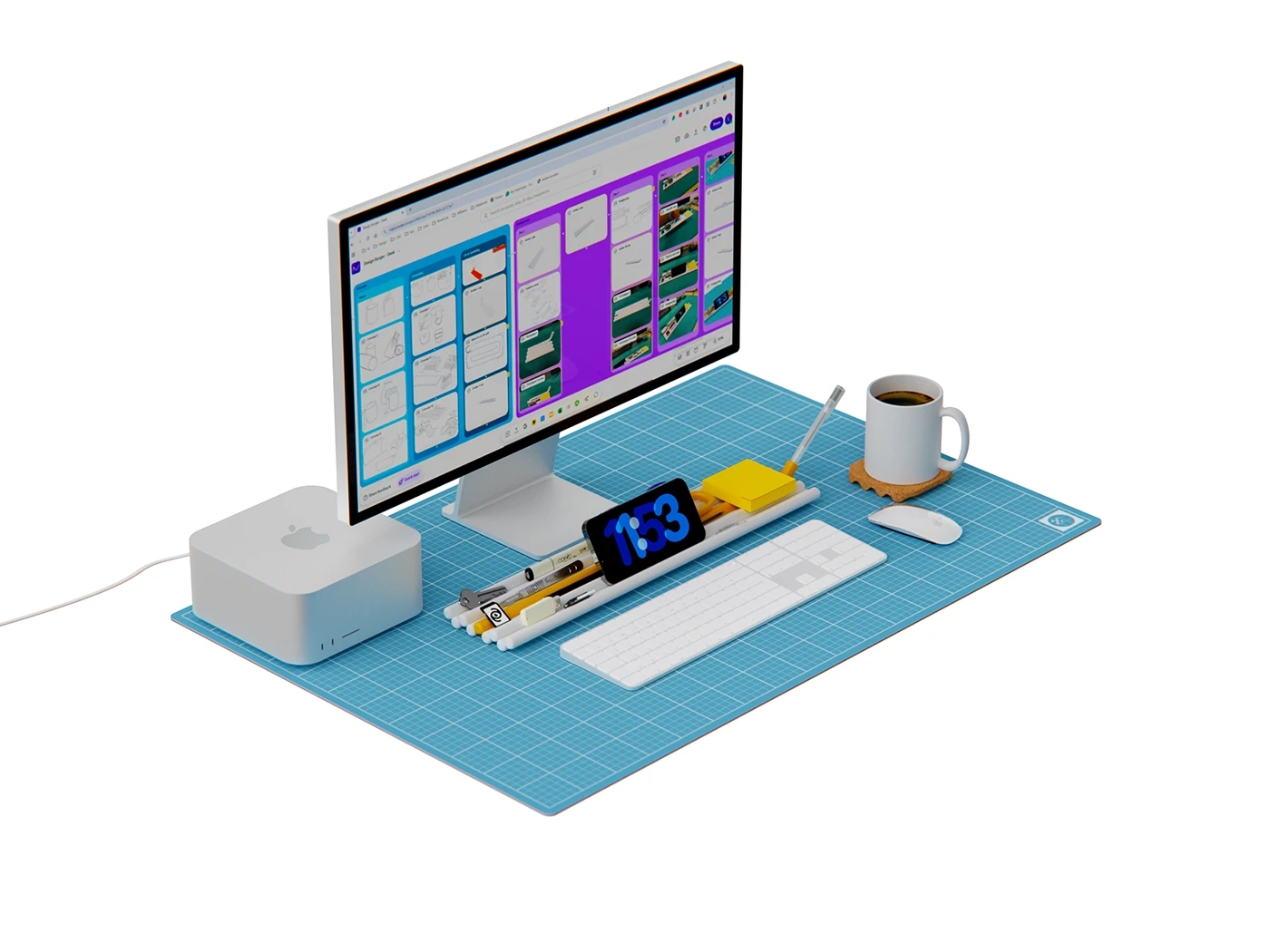 Desktop organizer，tracker，Low carbon steel pipe，Efficient office，Creative tools，