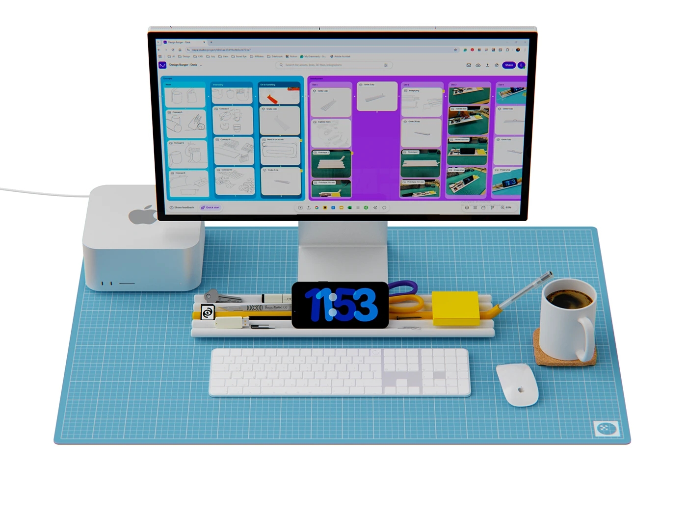 Desktop organizer，tracker，Low carbon steel pipe，Efficient office，Creative tools，