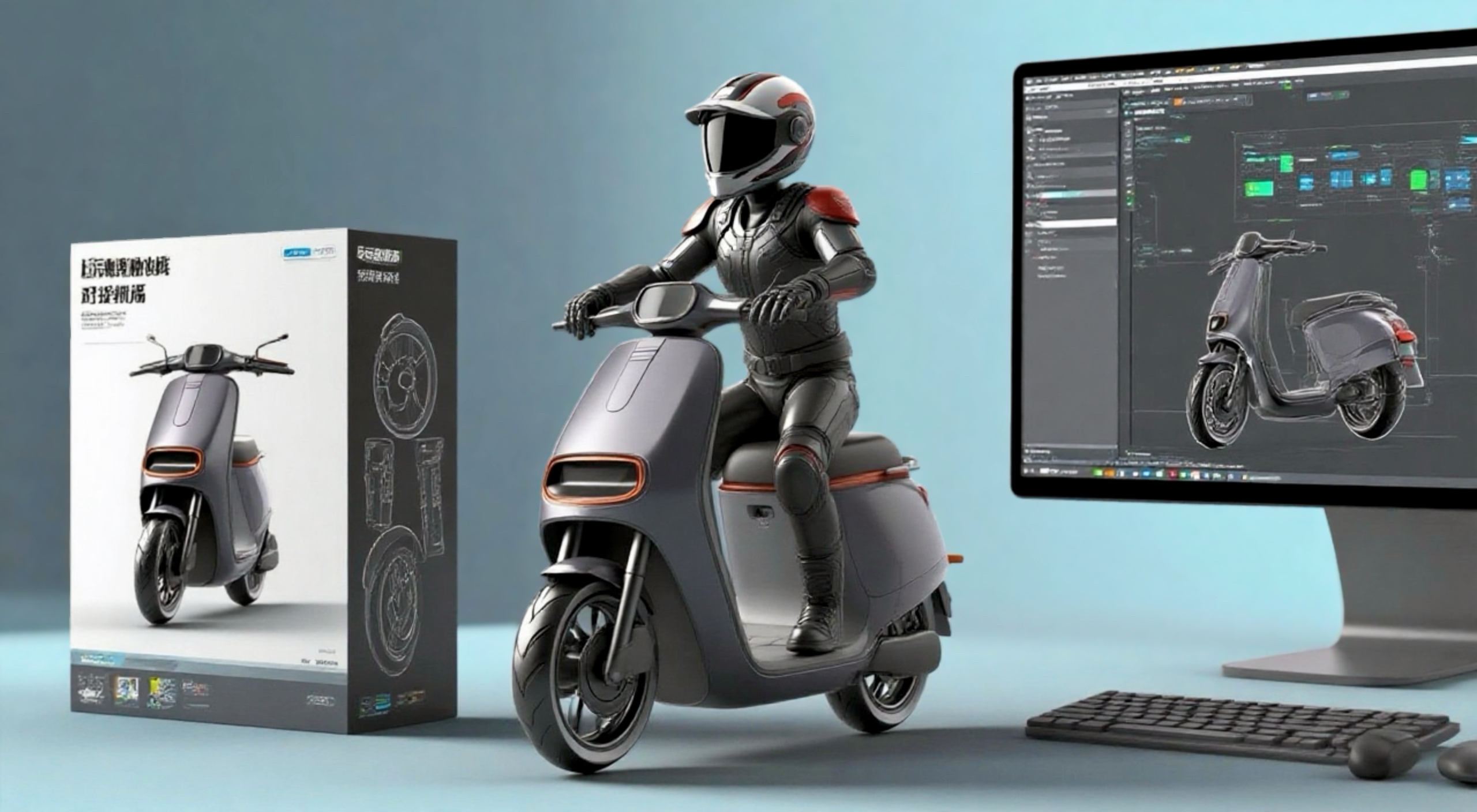 AI painting，product design，Two wheeled vehicle design，Scheme optimization，