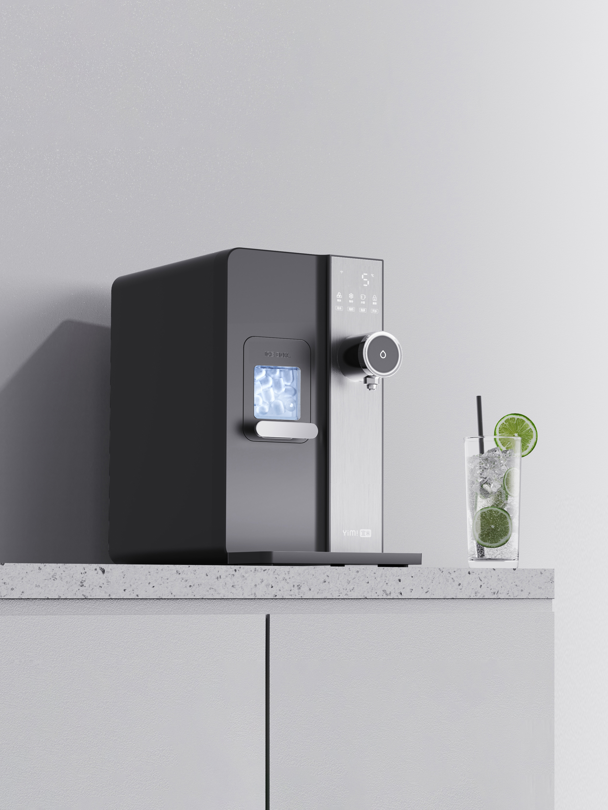 Ice maker，Water dispenser，Ice maker，Simplicity，Water dispenser，Minimalist，Simplicity，details，Minimalist，Water purifier，details，Color matching，Water purifier，Color matching，cmf，cmf，