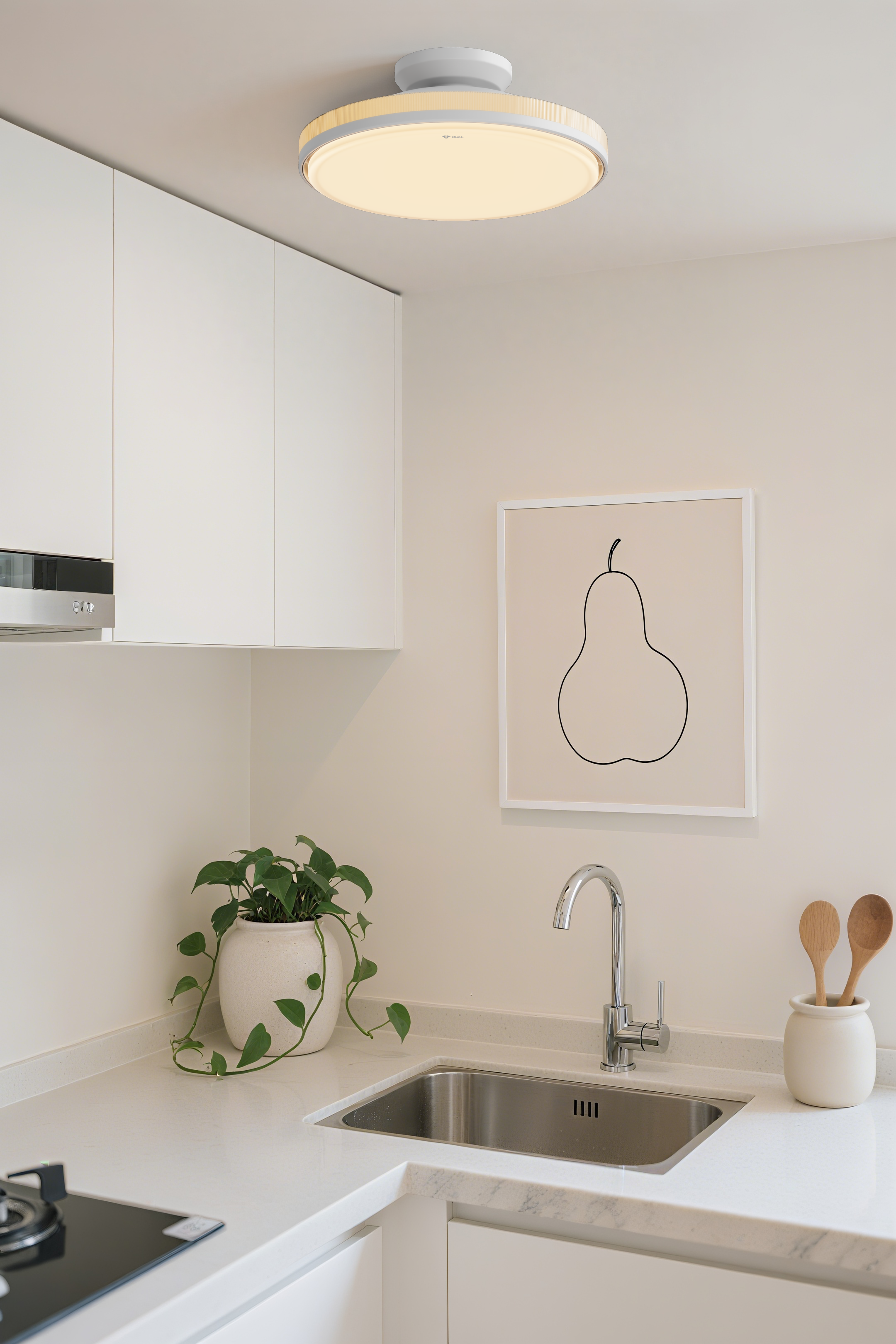 Leafless fan，Ceiling fan，Ceiling lamp，bull，Indoor home，household electrical appliances，light in the bedroom，