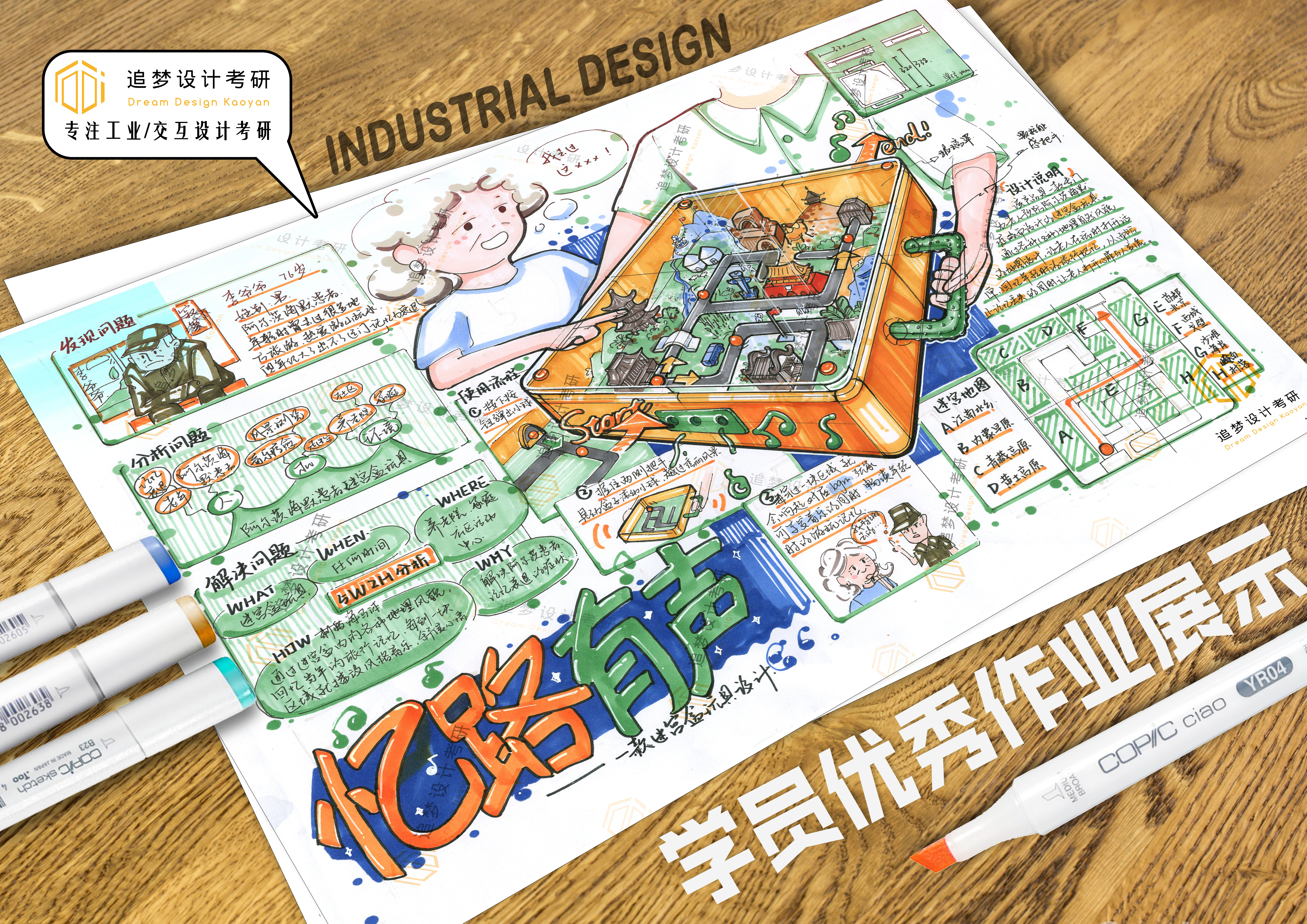 Postgraduate entrance examination for industrial design，Product design postgraduate entrance examination，Hand drawn industrial design，Hand drawn product design，Dream-chasing Design Postgraduate Entrance Examination，
