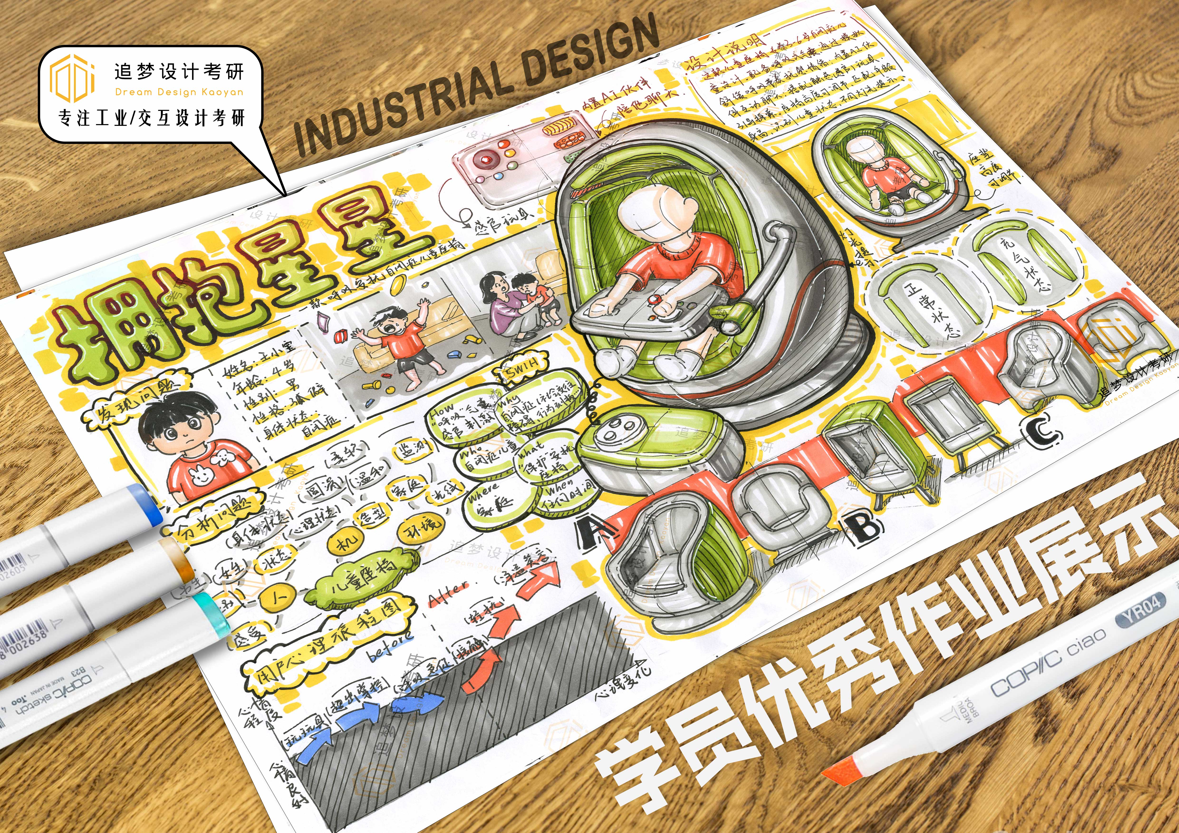 Postgraduate entrance examination for industrial design，Product design postgraduate entrance examination，Hand drawn industrial design，Hand drawn product design，Dream-chasing Design Postgraduate Entrance Examination，