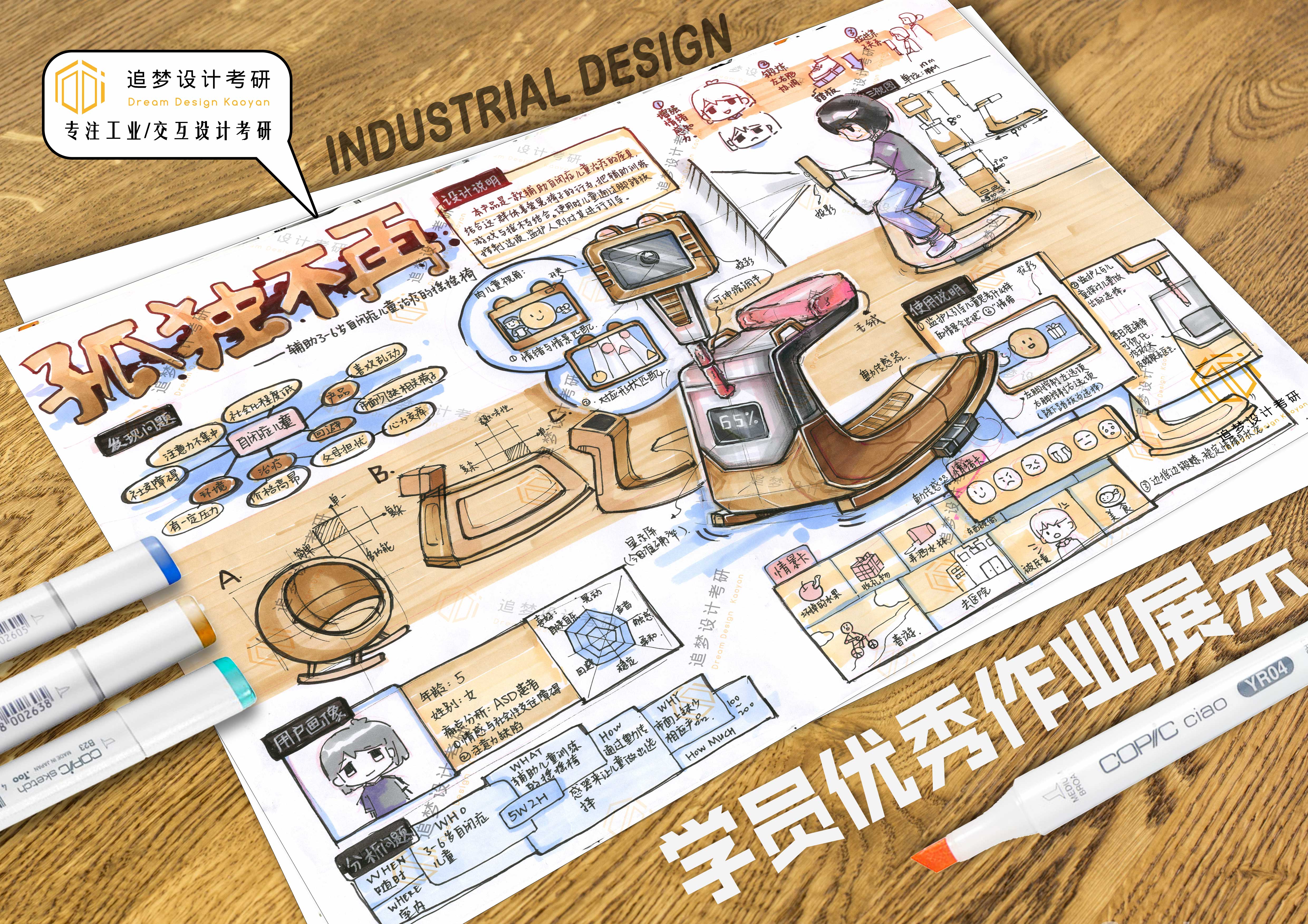 Postgraduate entrance examination for industrial design，Product design postgraduate entrance examination，Hand drawn industrial design，Hand drawn product design，Dream-chasing Design Postgraduate Entrance Examination，