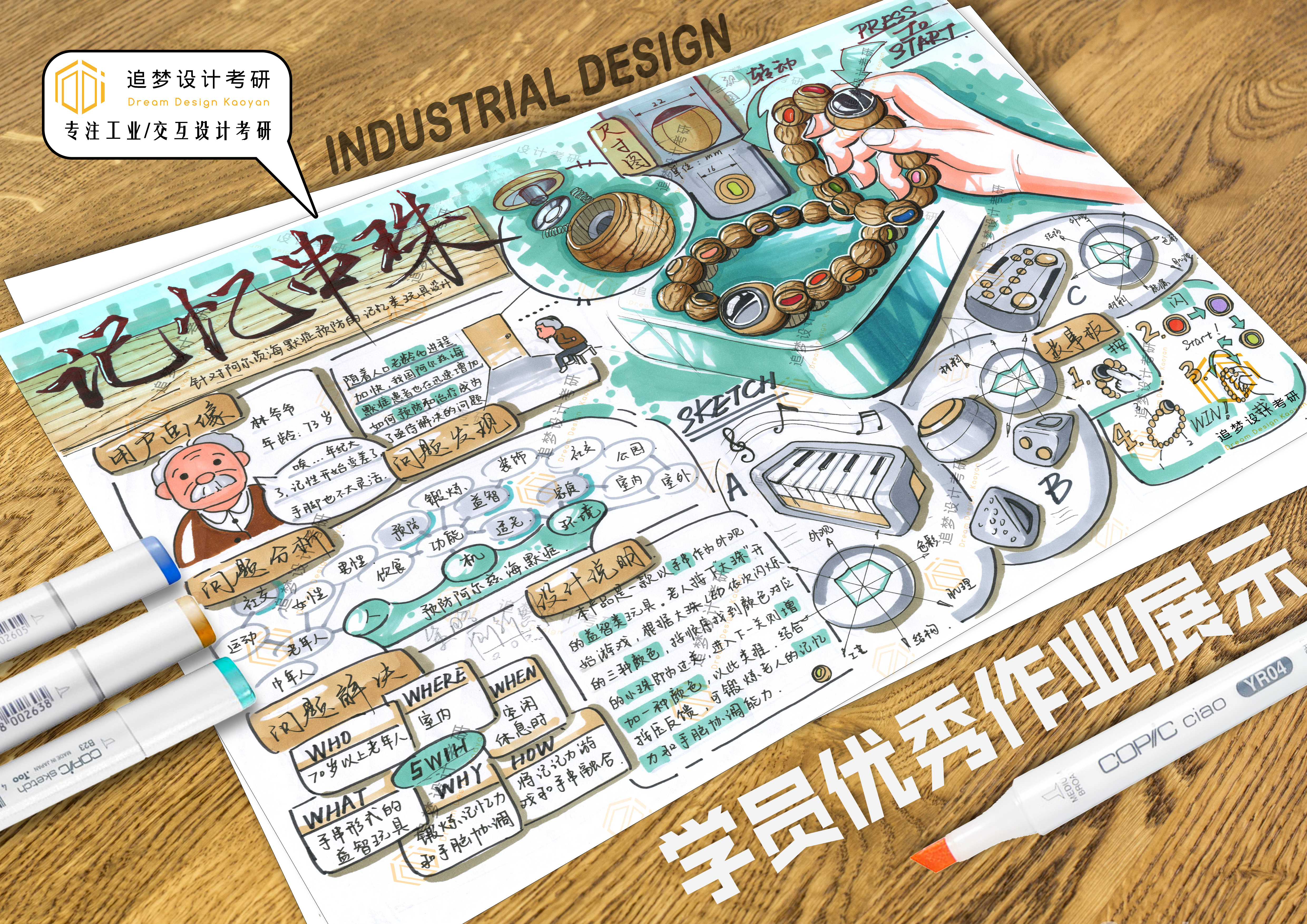 Postgraduate entrance examination for industrial design，Product design postgraduate entrance examination，Hand drawn industrial design，Hand drawn product design，Dream-chasing Design Postgraduate Entrance Examination，