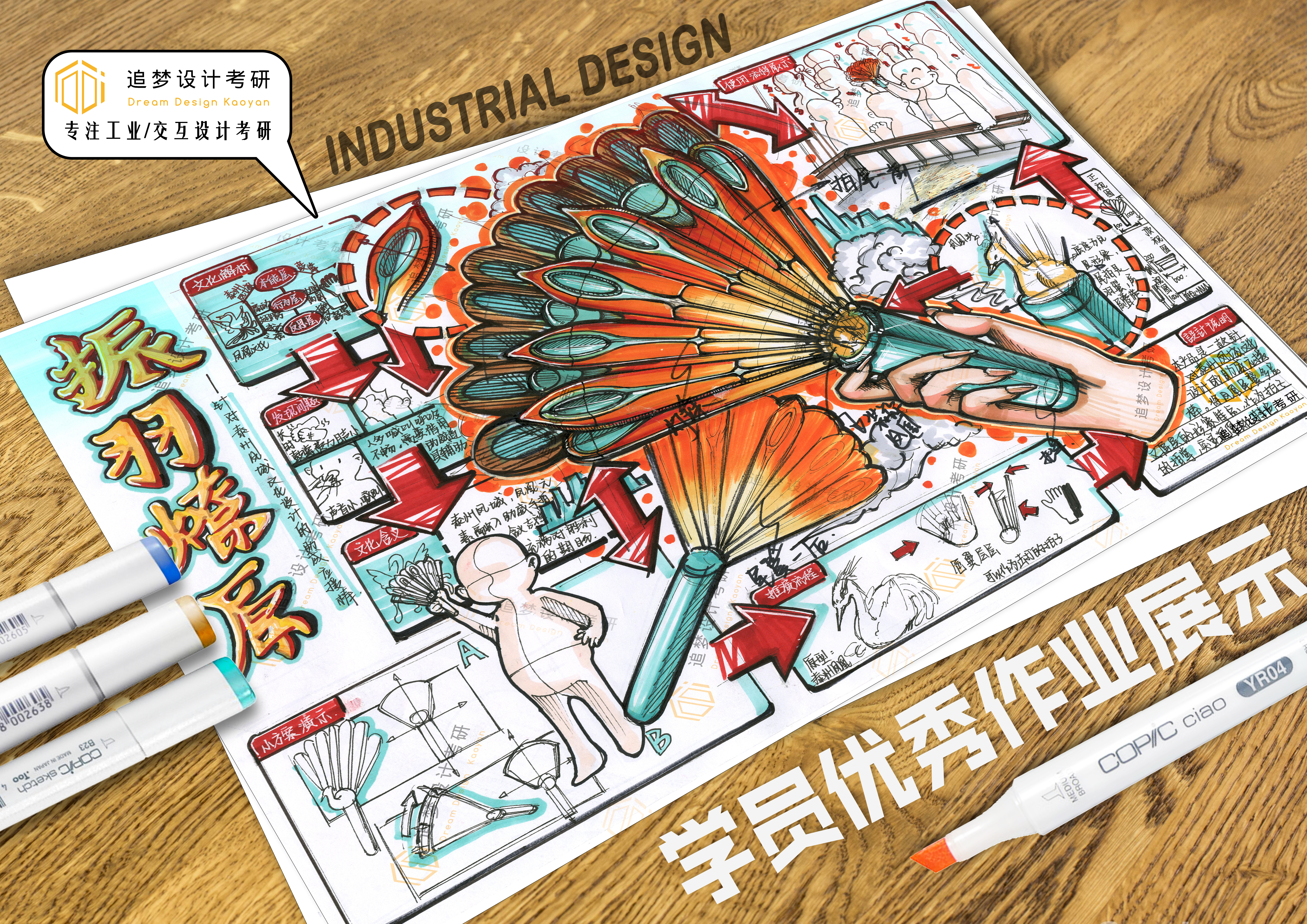 Postgraduate entrance examination for industrial design，Product design postgraduate entrance examination，Hand drawn industrial design，Hand drawn product design，Dream-chasing Design Postgraduate Entrance Examination，