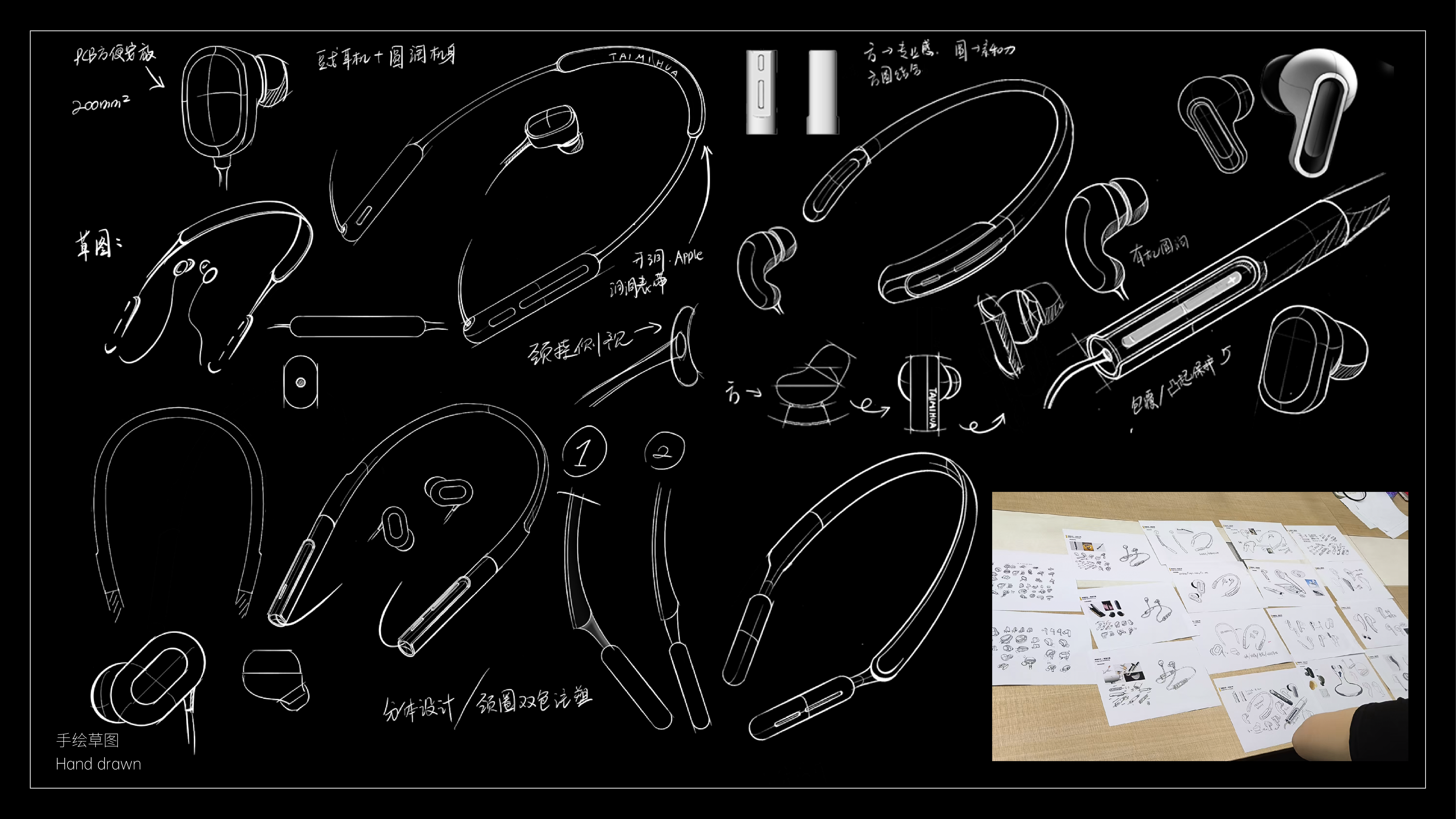 medical apparatus and instruments，Aging design，product design，deaf-aid，headset，concise，