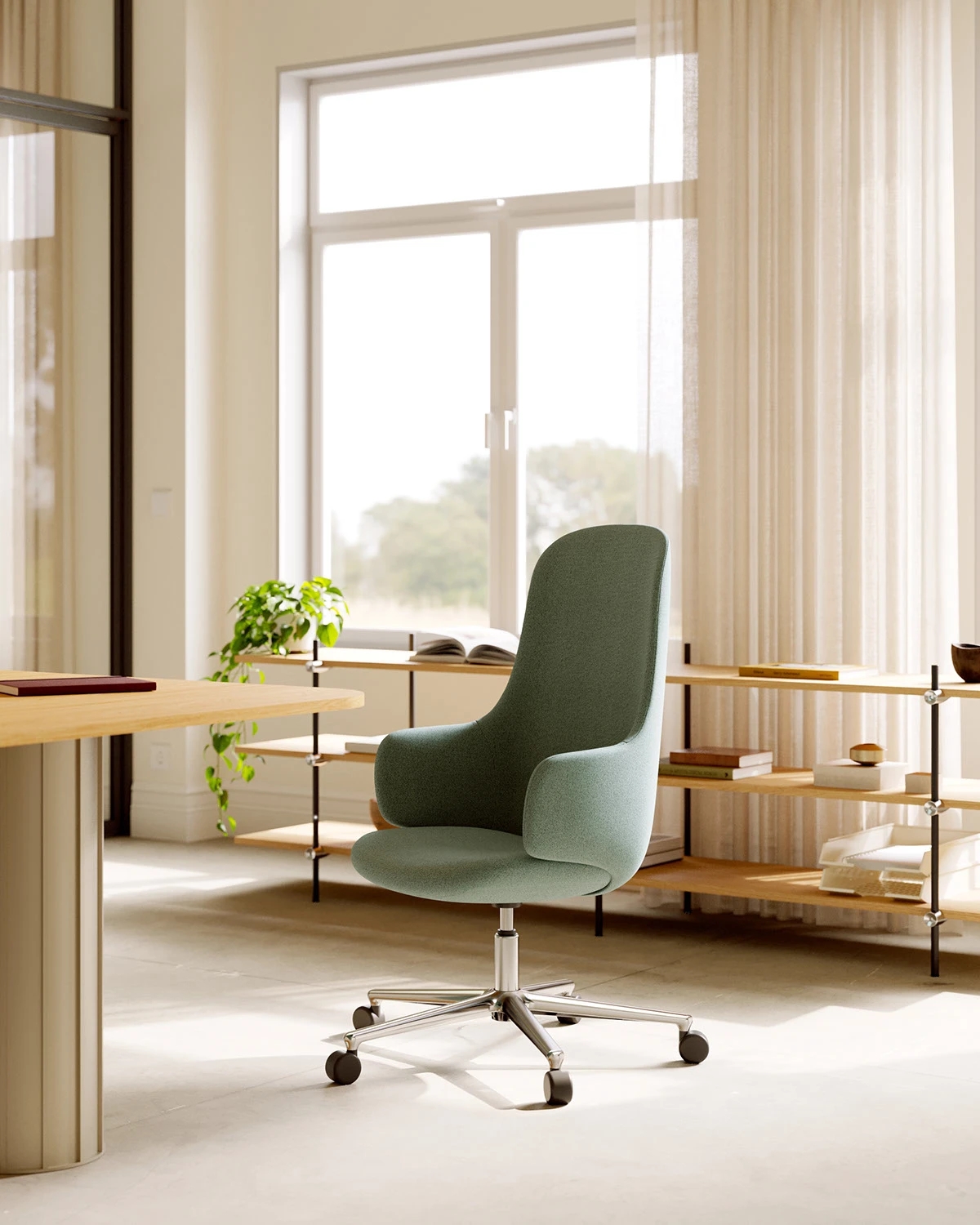 Sculpture armchair，Osko，Home scene，Balanced composition，