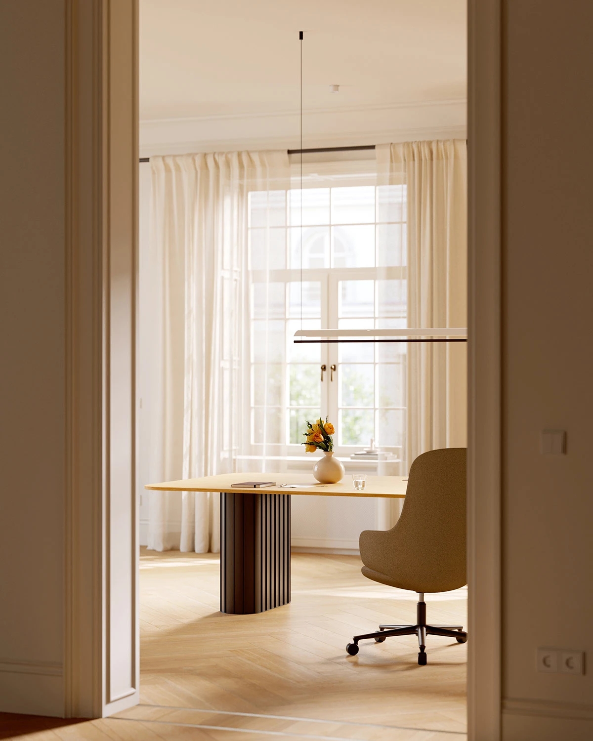 Sculpture armchair，Osko，Home scene，Balanced composition，