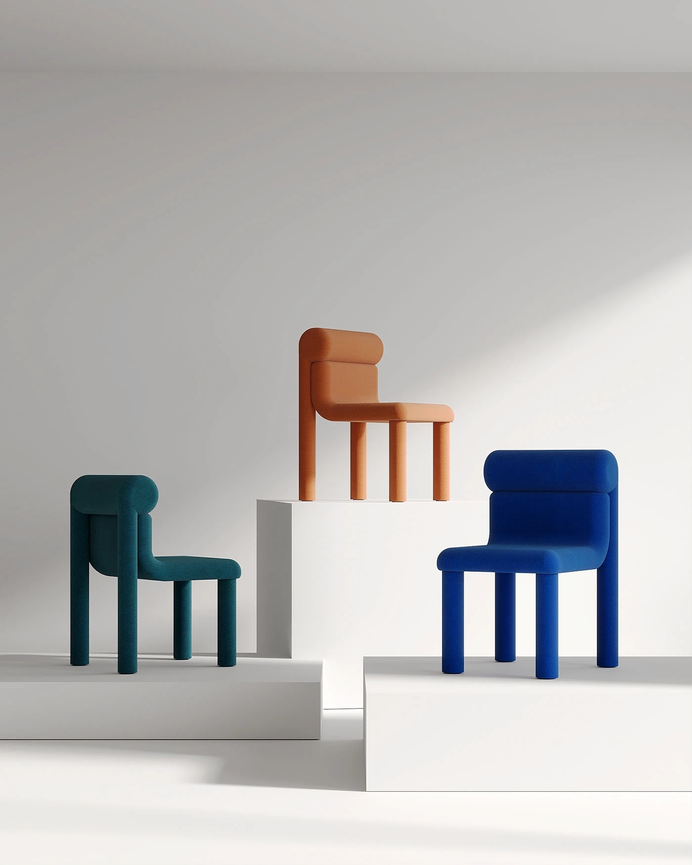 Tacto，Ergonomics，Sculpture chair，Simple volume，structural balance，