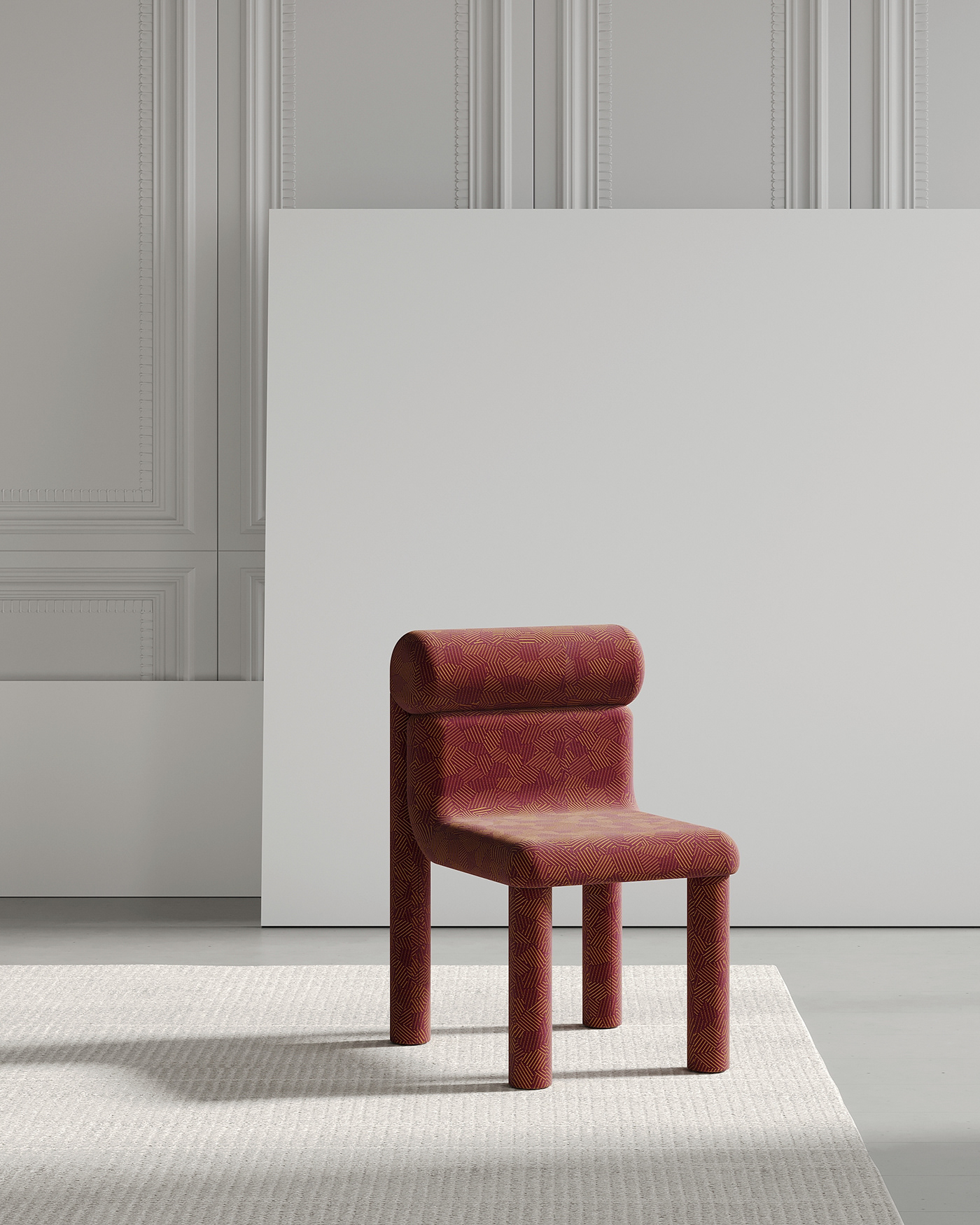 Tacto，Ergonomics，Sculpture chair，Simple volume，structural balance，