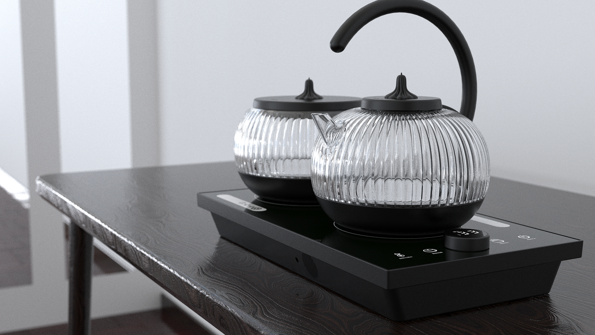 product design，Appearance design，industrial design，Electric kettle，Boiling teapot，Lifting beam pot，