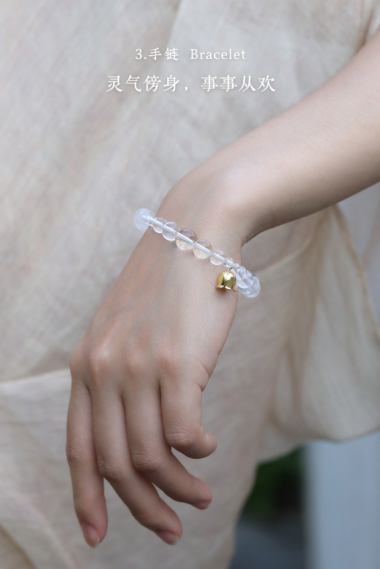 Morning dew，Natural crystal，Natural Freshwater Pearls，Niche design，Good gift recommendation，Valentine's Day gift，Girlfriend gift，Romantic Cure，