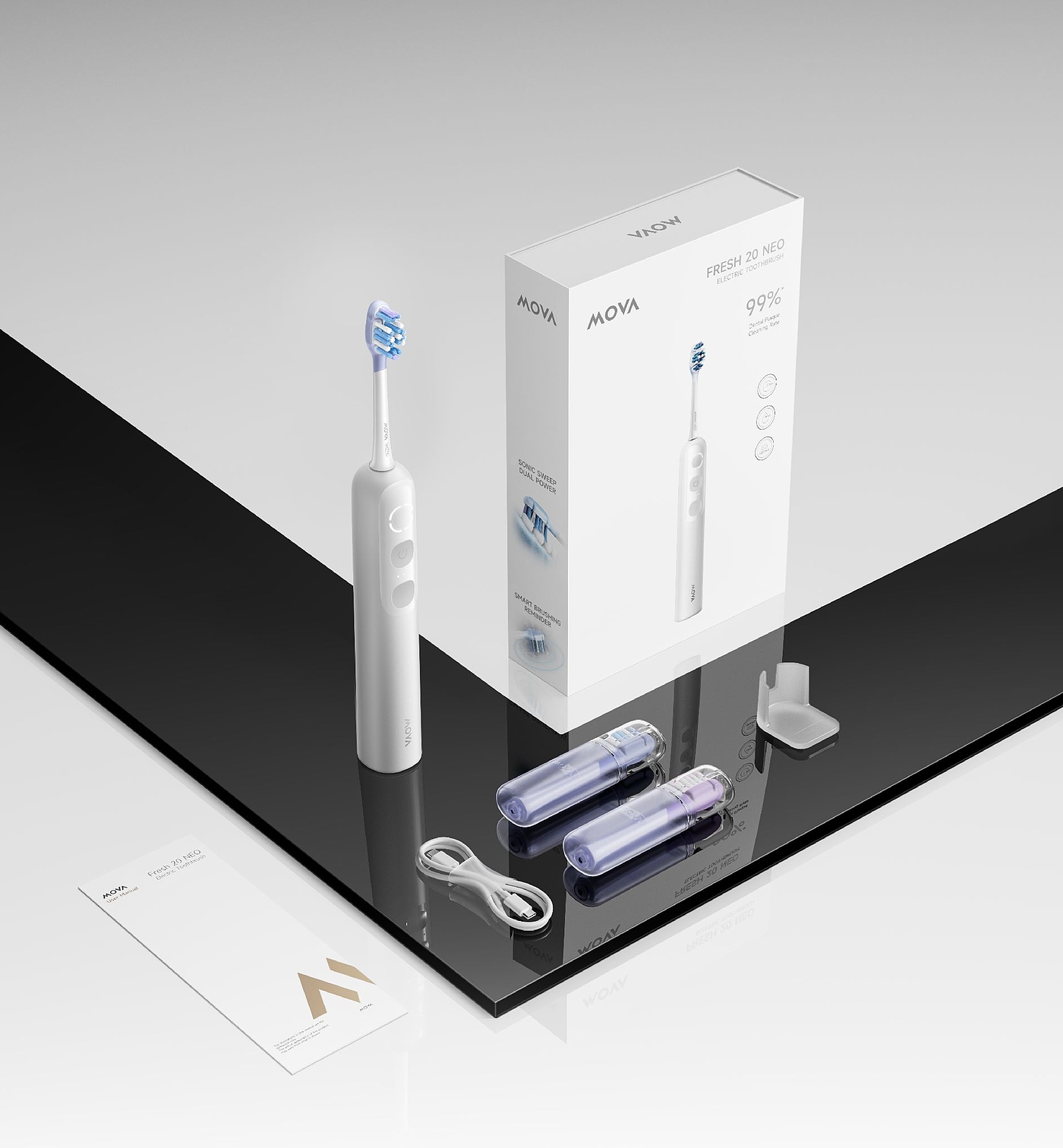 product design，Electric toothbrush，oral cavity，Personal care，Render，industrial design，