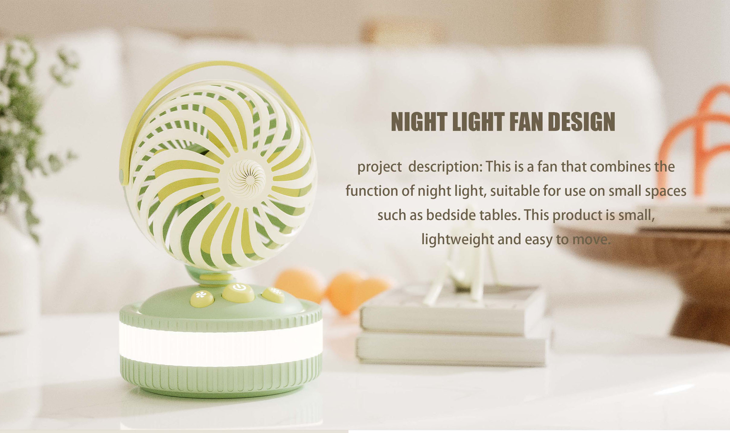 Night light，Fan，colour，Macarone，Mellow，Bedside lamp，Portable，Overseas Study，
