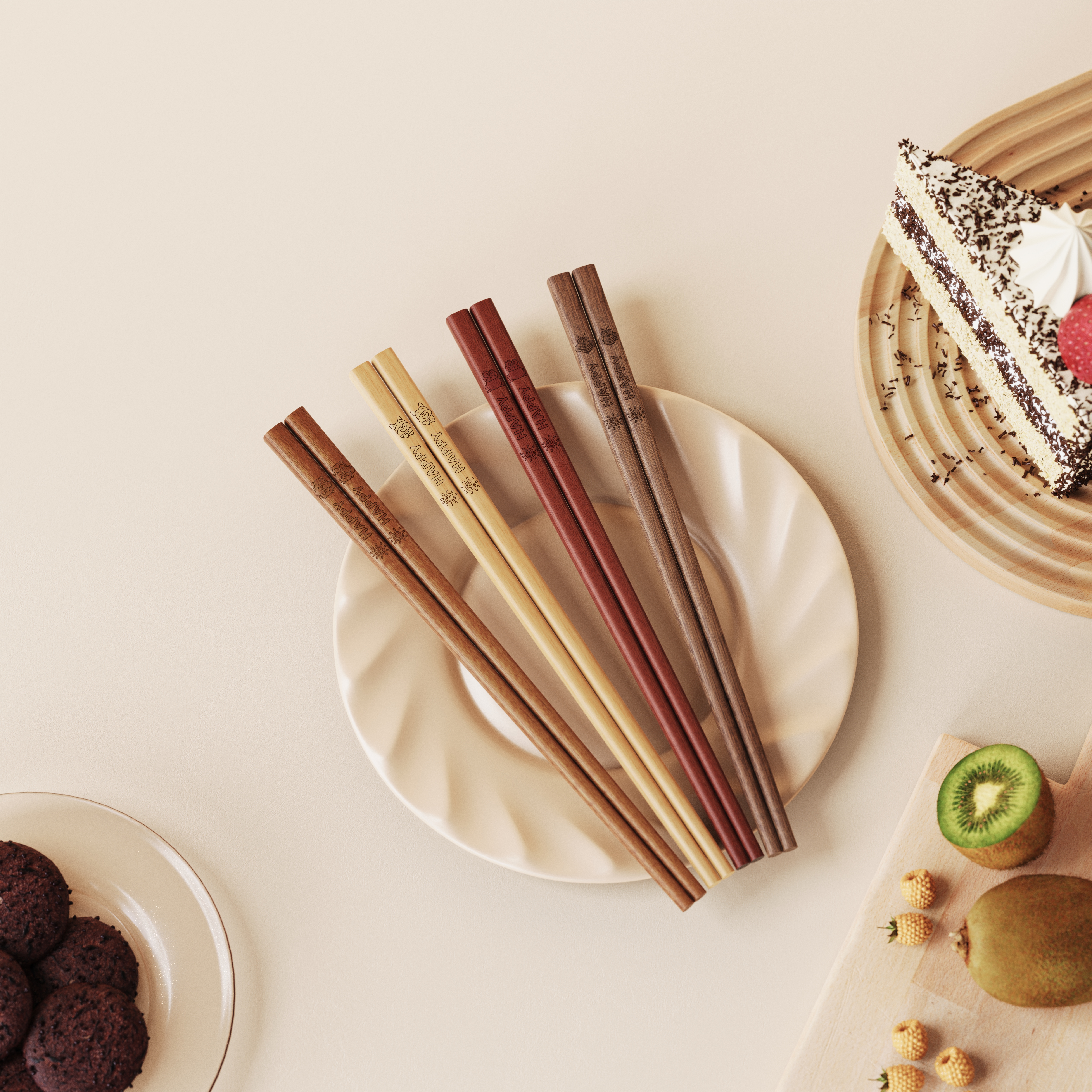 Chopsticks realistic rendering，Details page renderings，Original design，
