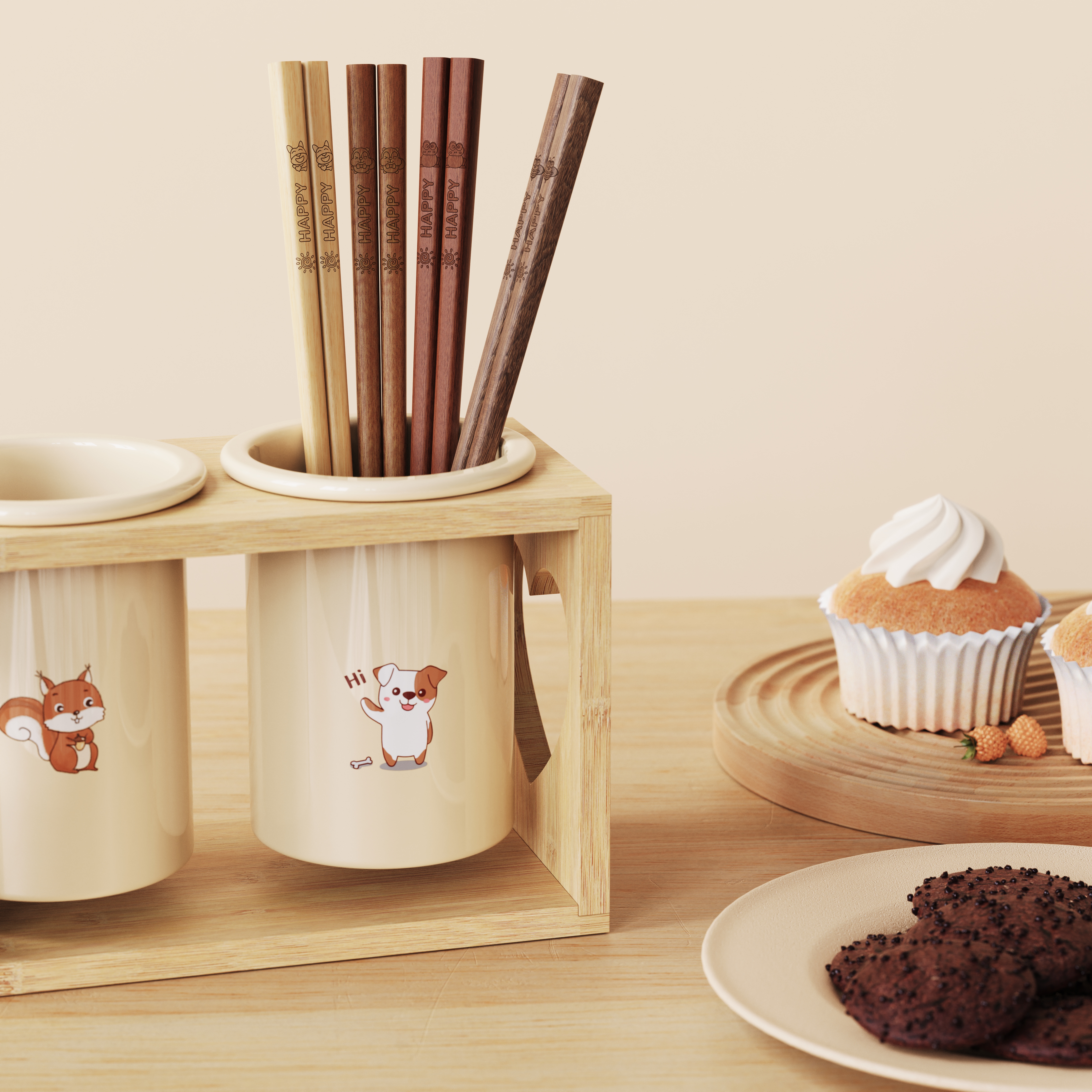 Chopsticks realistic rendering，Details page renderings，Original design，