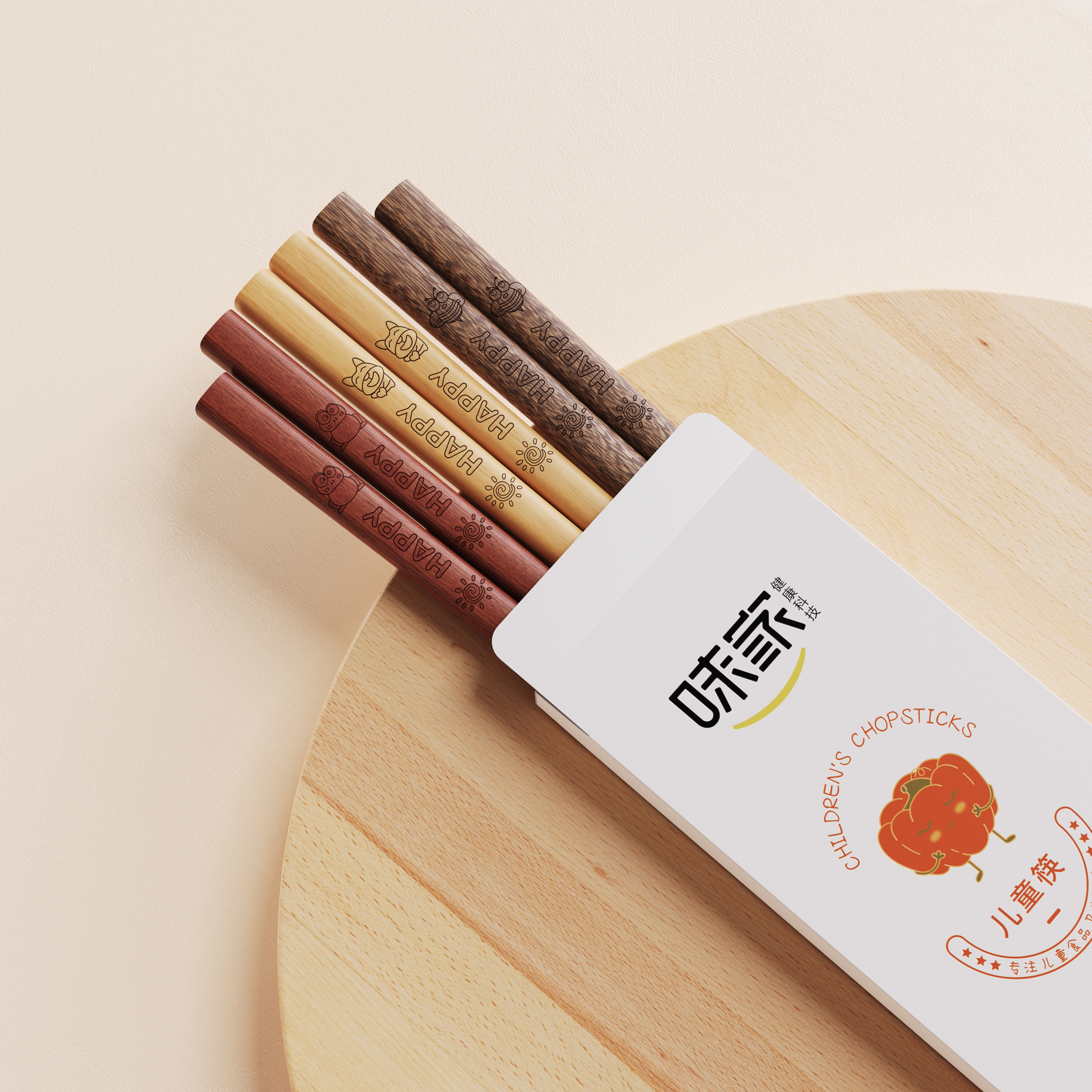 Chopsticks realistic rendering，Details page renderings，Original design，