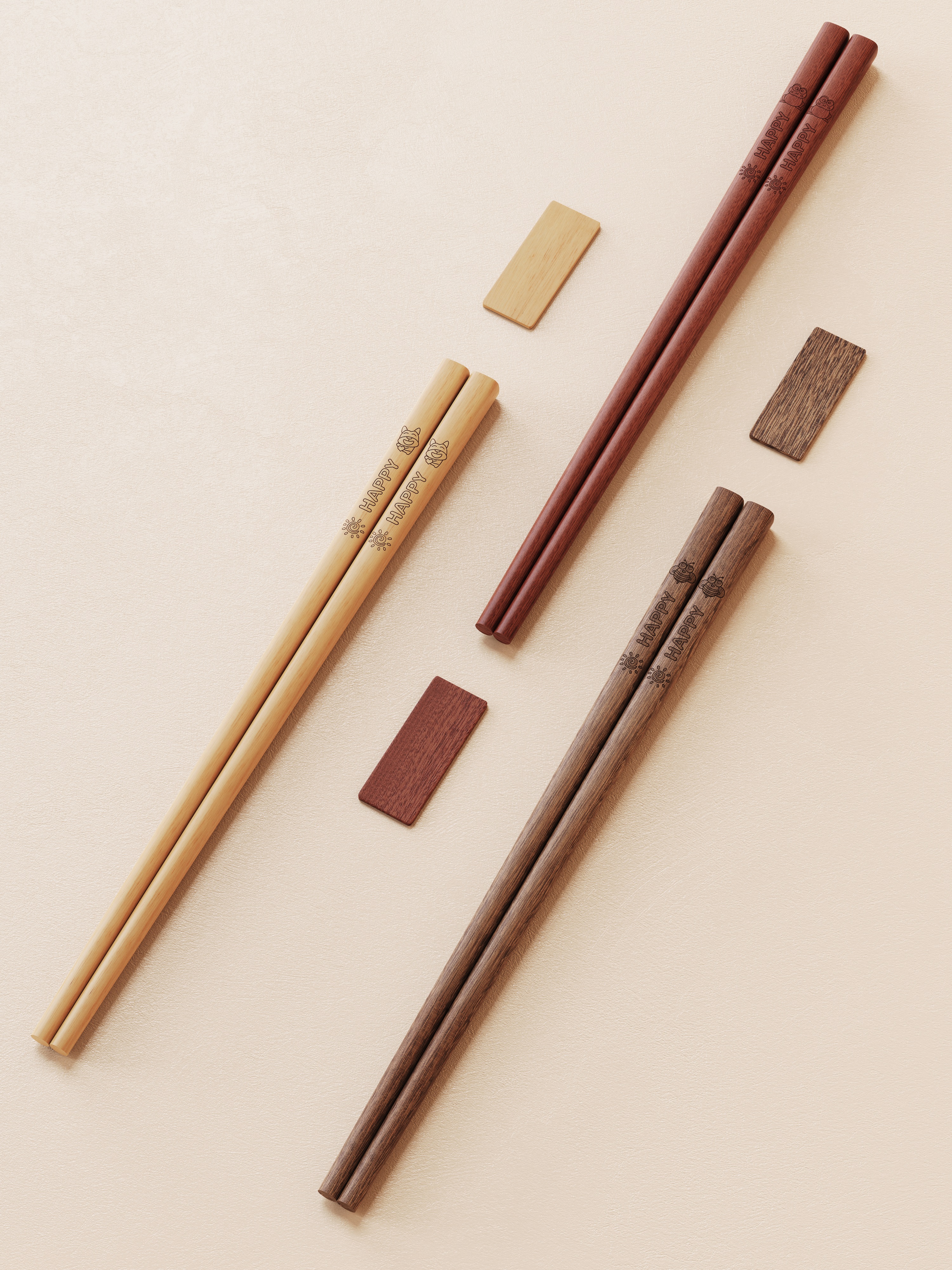 Chopsticks realistic rendering，Details page renderings，Original design，
