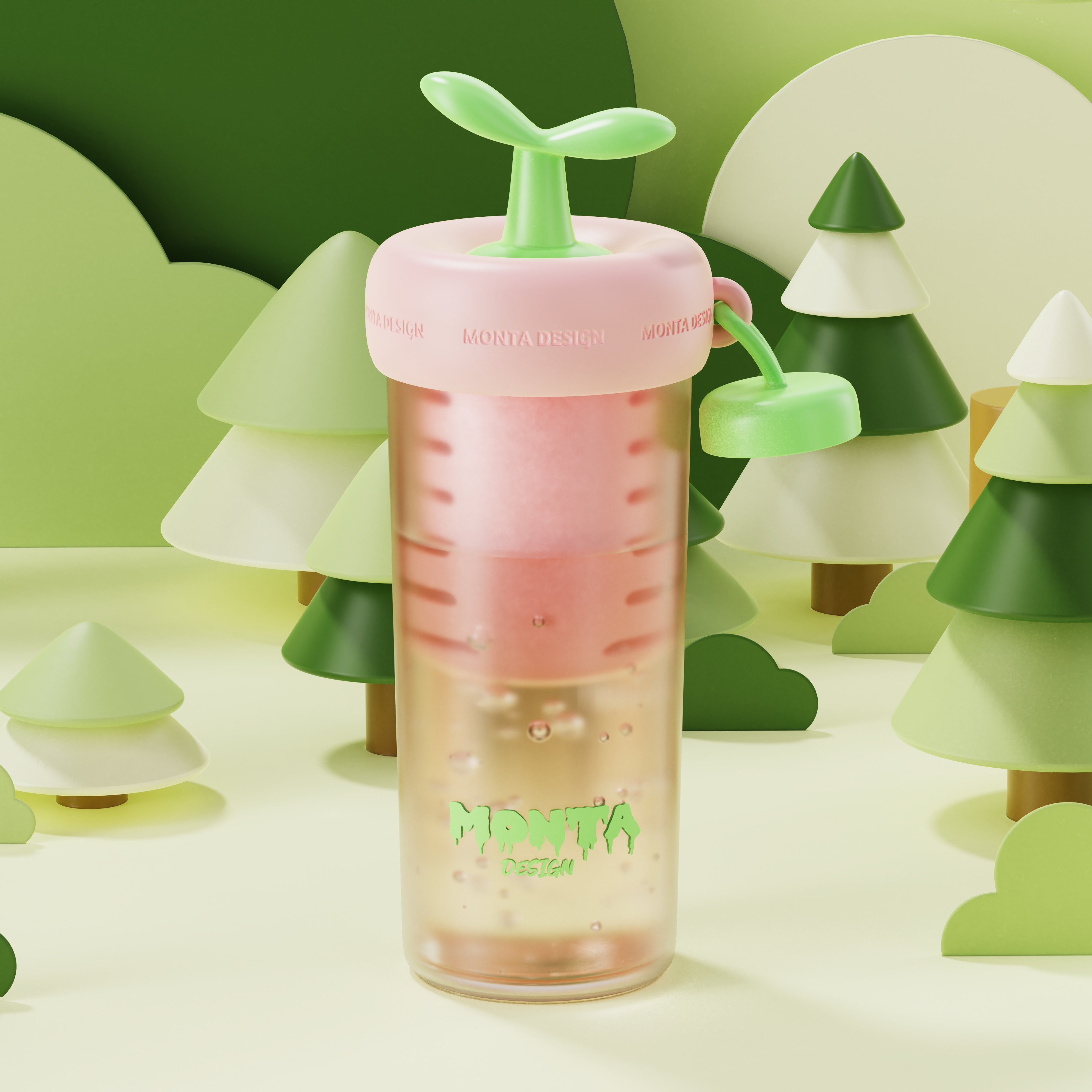 Water cup，Water bottle，kettle，glass，lovely，leaf，green seedling，