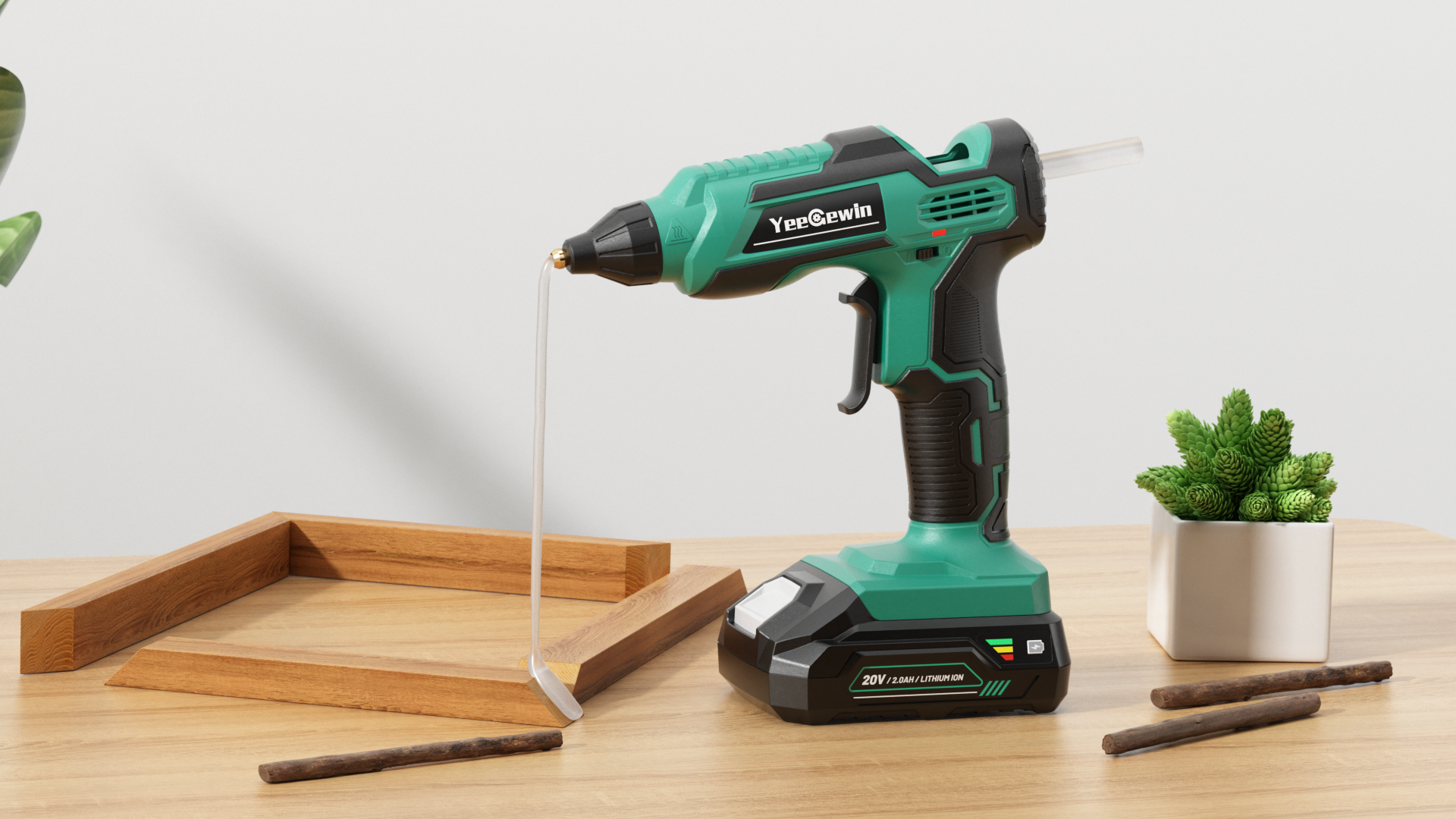 Lithium glue gun，three-dimensional animation，tool，